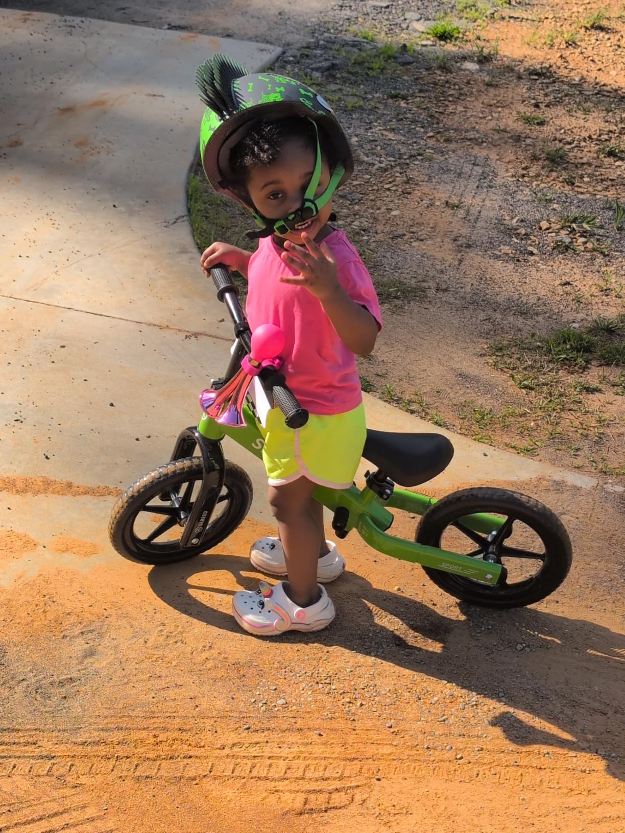 SEREED Toddler Balance Bike 2 Year Old, Gift for 2-3 Boys Girls, Adjustable | No Pedal Kids Toy Bike for 2-5 Years Old, Customize Plate with 3pcs Stickers (White) customer photo 2