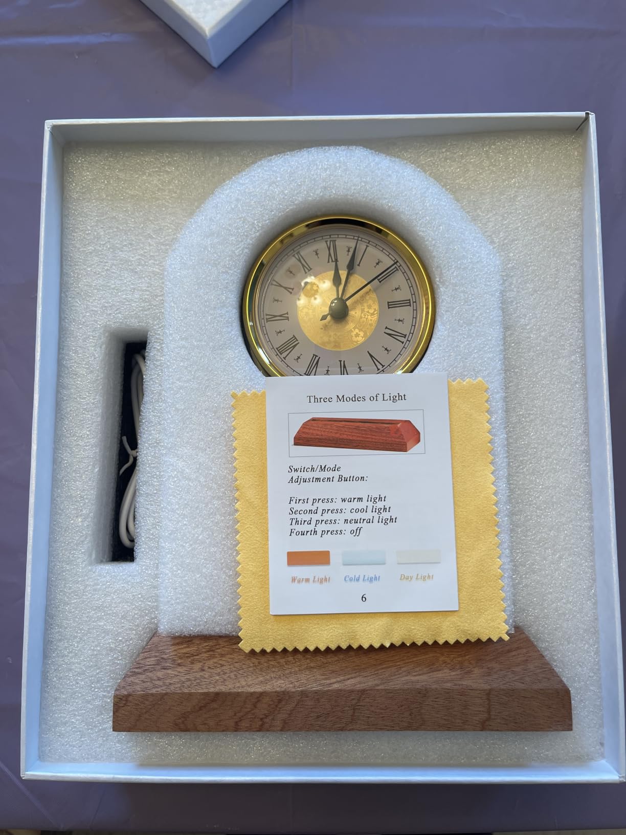 Arikyrist Glass Clock Wedding Gifts for Couples 2026 Newlyweds Gift Idea | Happy Anniversary, Marriage Prayer with Inspiring Quotes, Unique Mr and Mrs Engagement Presents, with Wooden Light Base customer photo 1
