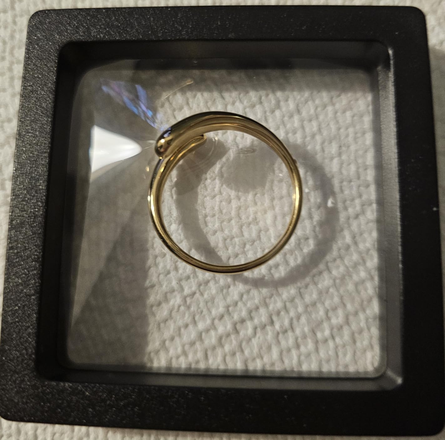 Non Tarnish Gold Chunky Rings for Women, 14K Gold Plated Statement Dome Rings Stacking Silver customer photo 2