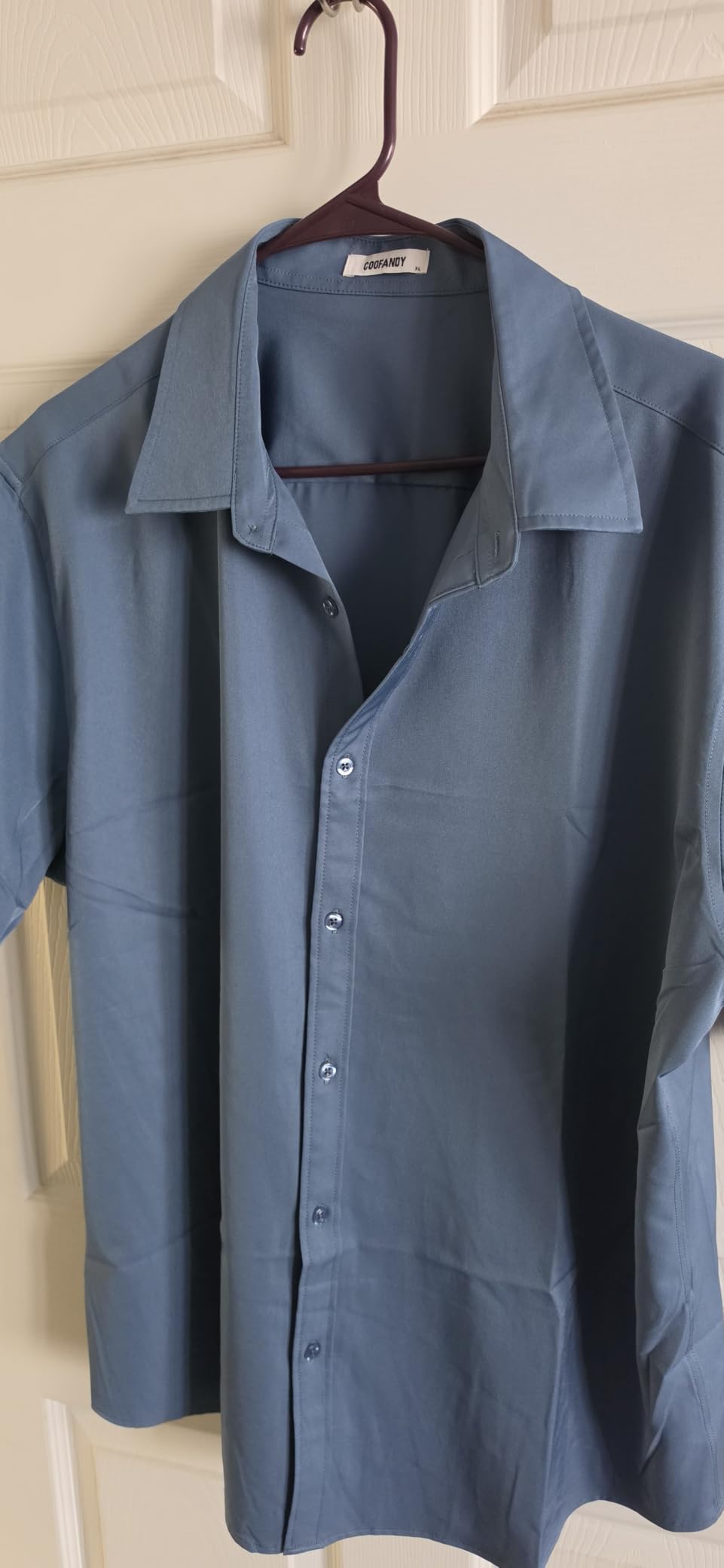 COOFANDY Men's Stretch Dress Shirts Short Sleeve Wrinkle Free Casual Button Down Shirts customer photo 2