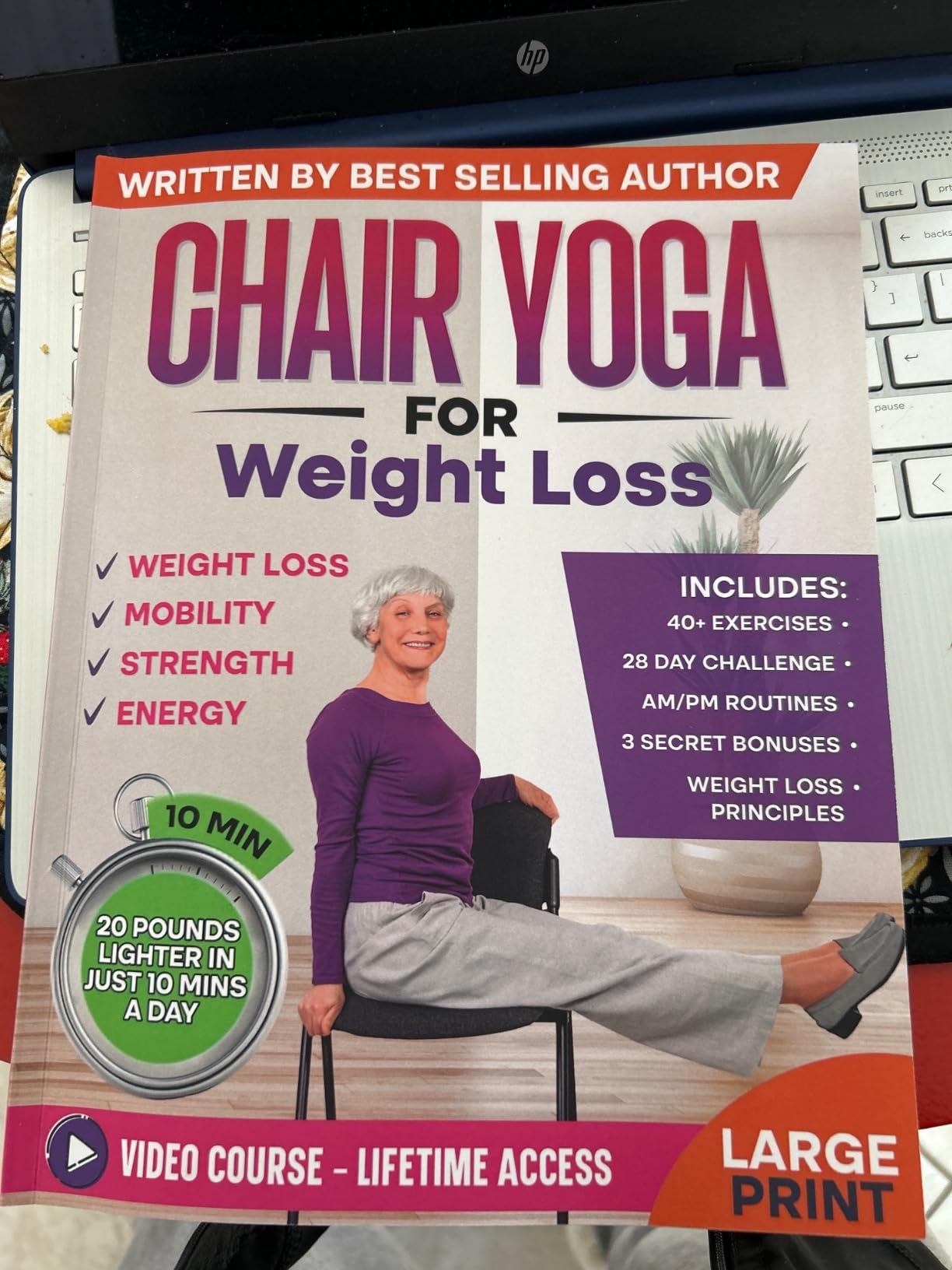 Chair Yoga for Weight Loss & Toning: Complete Guide to Look and Feel Better in Just 10 Minutes a Day - Exercise Book for Seniors over 60 (Defy Aging at Home) customer photo 2