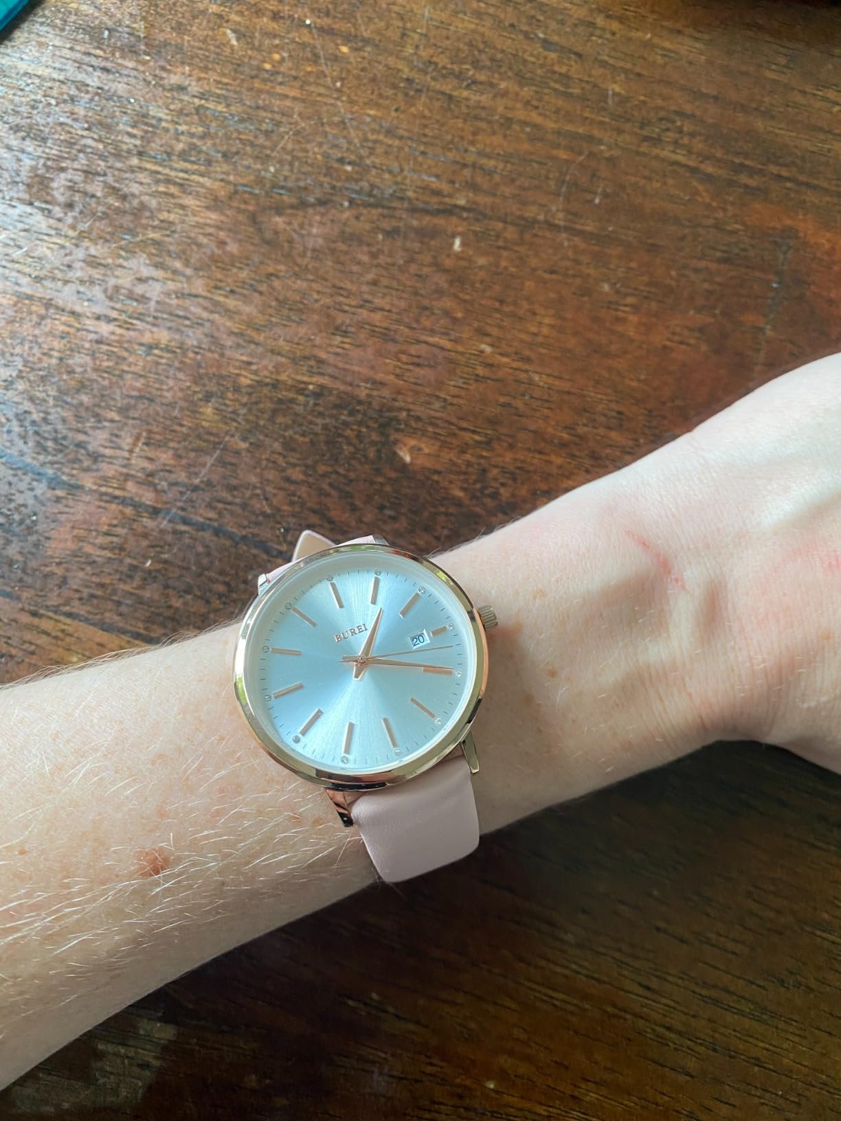 Women Wrist Watches Large Face Fashion Minimalist Analog Leather Quartz Waterproof Watches for Women customer photo 2