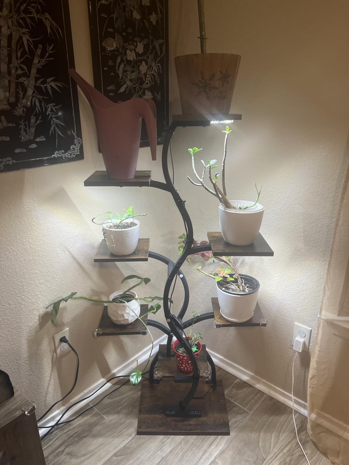 Plant Stand Indoor with Grow Light - 8 Tiered Corner Plant Shelf Indoor | 49