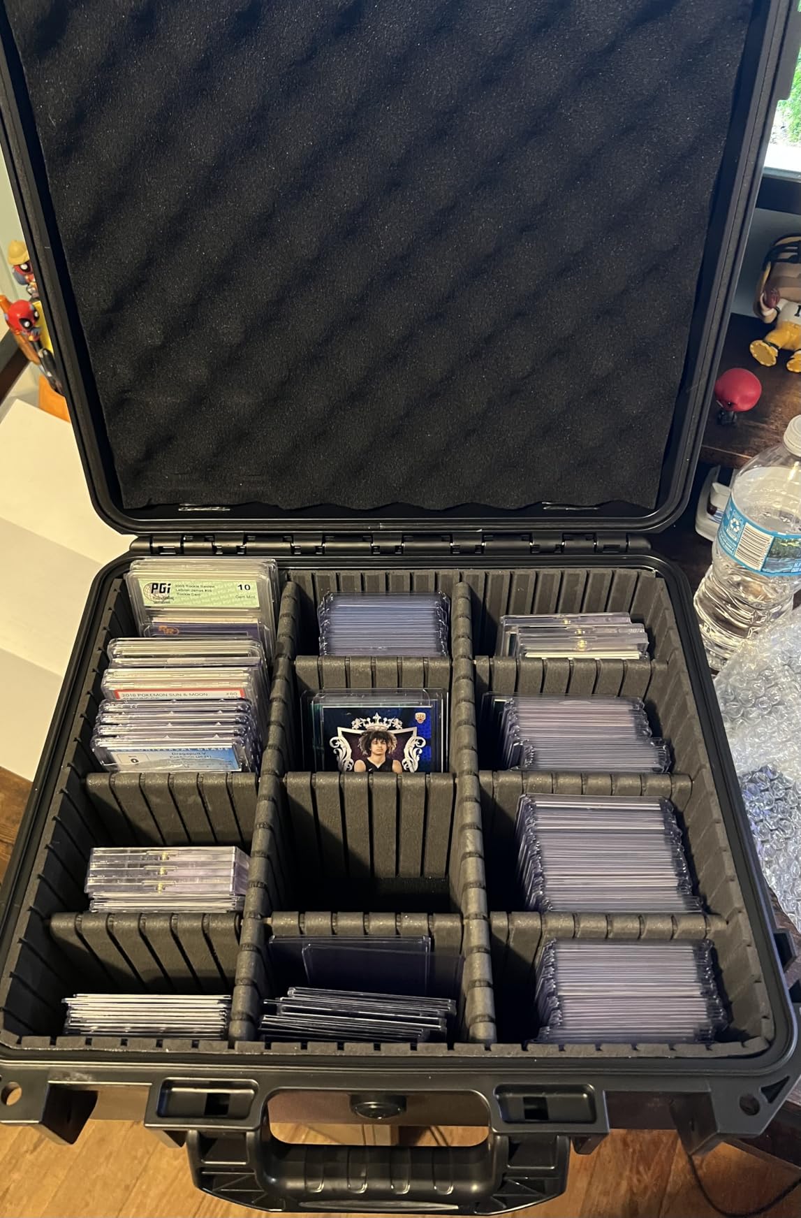 Graded Card Case Storage Box: Trading Card Storage Box with 9 Dividers | Waterproof Hard Slab Case for Toploader PSA BGS SGC Sports Baseball Football Basketball Magnetic, Holds 600+ Top Loaders customer photo 2