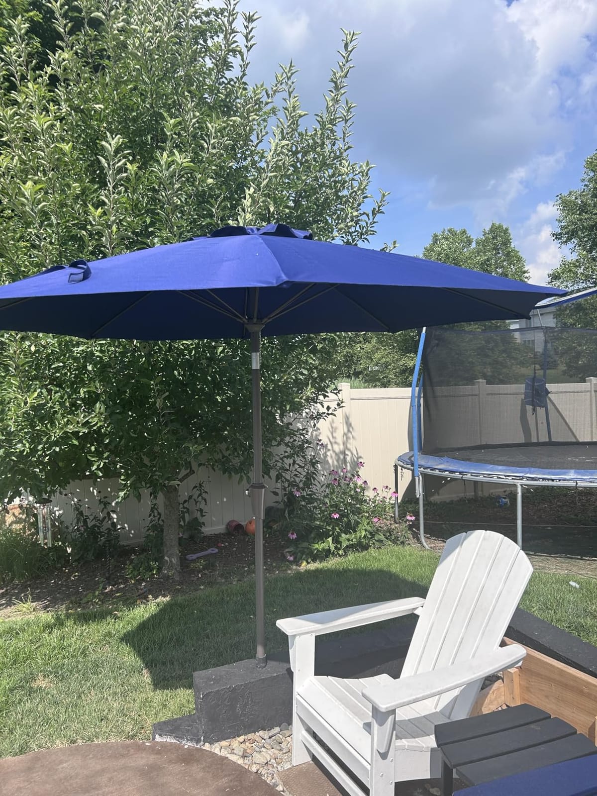 Ayge 9 FT Patio Umbrella Outdoor Table Umbrella Fiberglass Frame Beige | 9 FT fiberglass frame, crank & tilt, 8 ribs, 180G UV50+ canopy. Wind fade resistant. Suitable for patio, deck, pool, garden. customer photo 1
