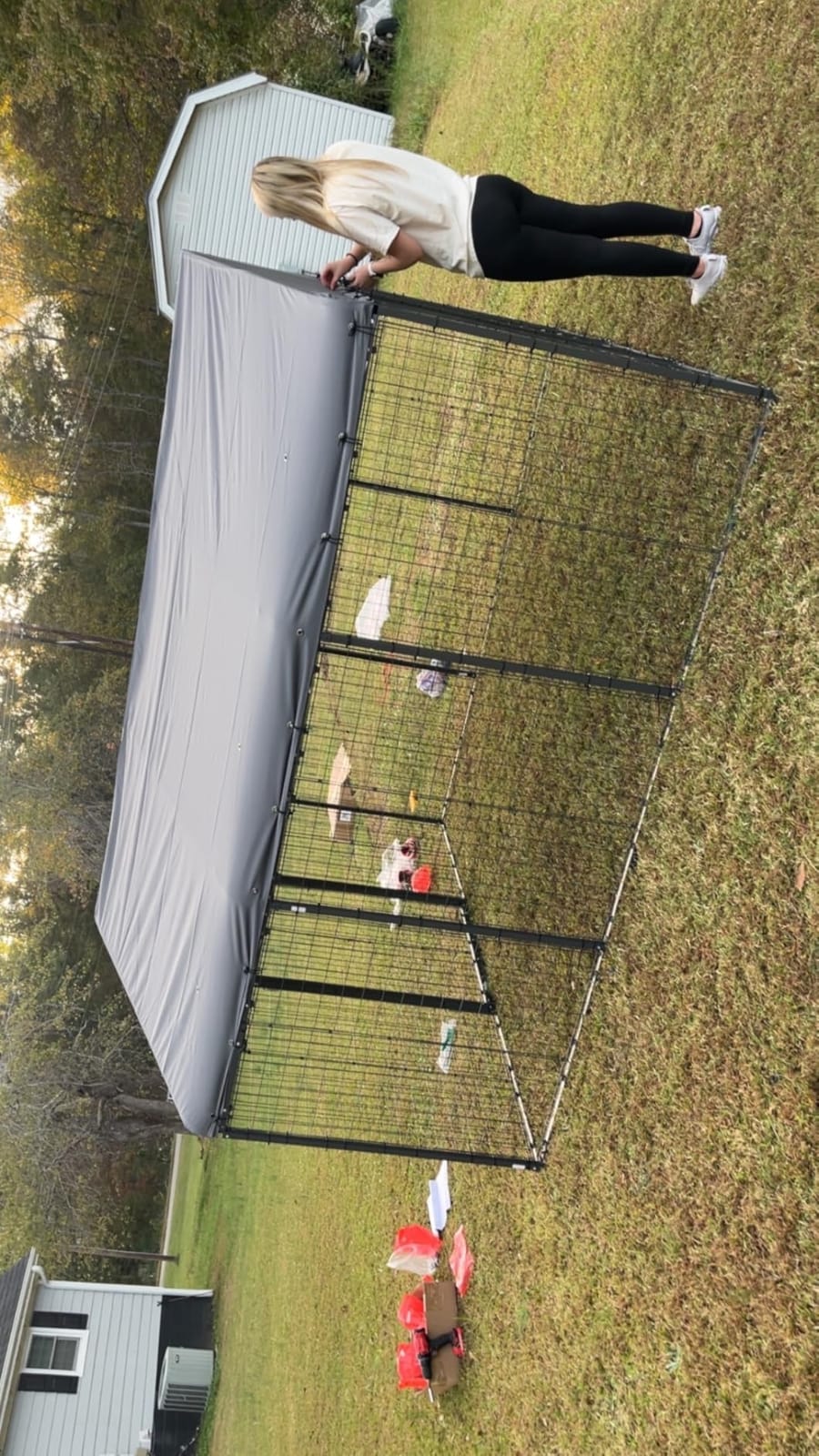 Kullavik 10' x 10' Outdoor Dog Kennel with Roof for Large Dogs | Anti-Rust Galvanized Steel,UV & Water Resistant Roof,Double Locks Door,Heavy Duty Dog Enclosure Fence for Outside and Patio customer photo 1