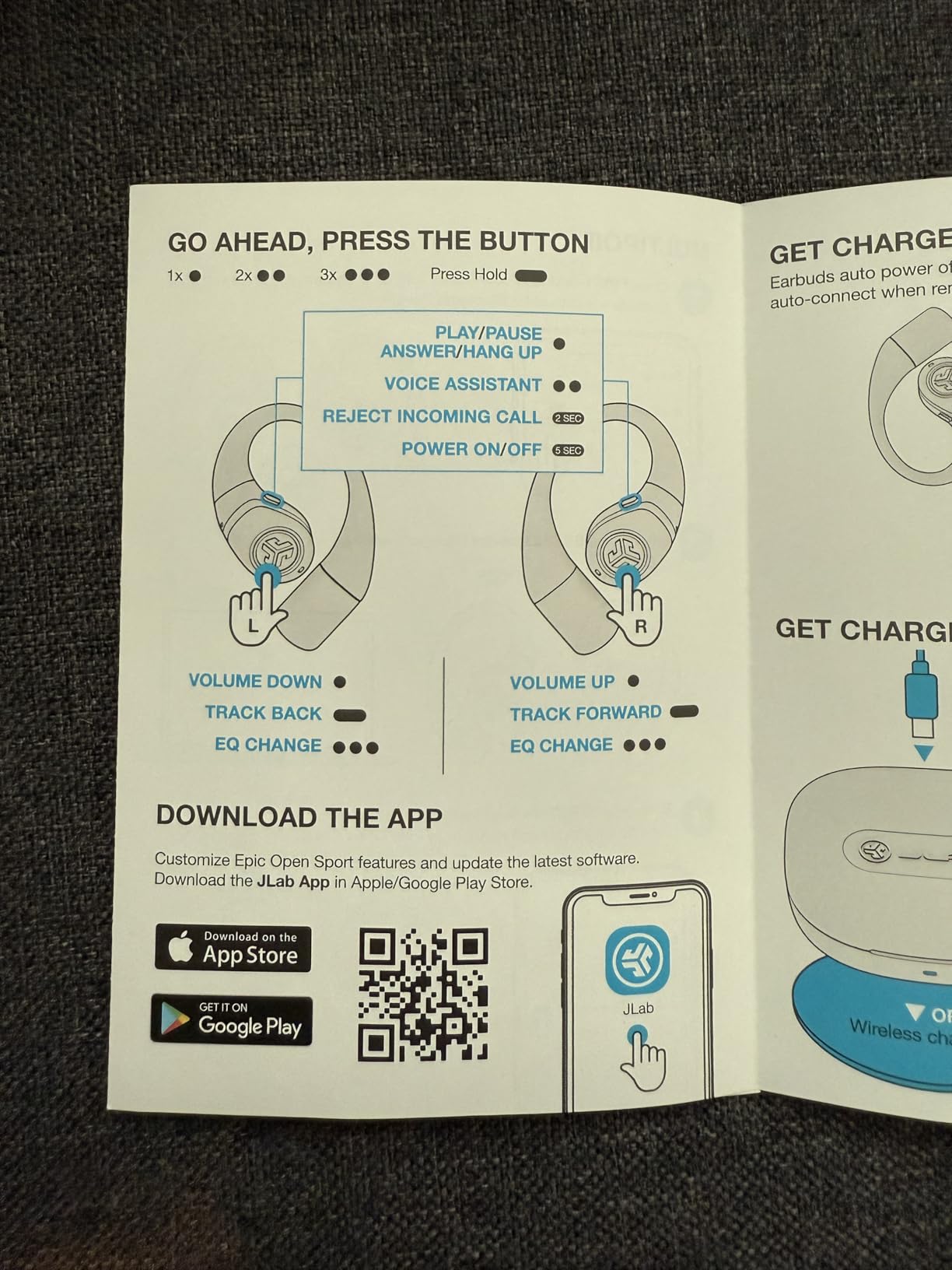 JLab Epic Open Sport Earbuds, Black, Wireless Open-Ear Audio Freedom Effortless Fit, Safe Listening, Bluetooth Multipoint, Customize with the App customer photo 1