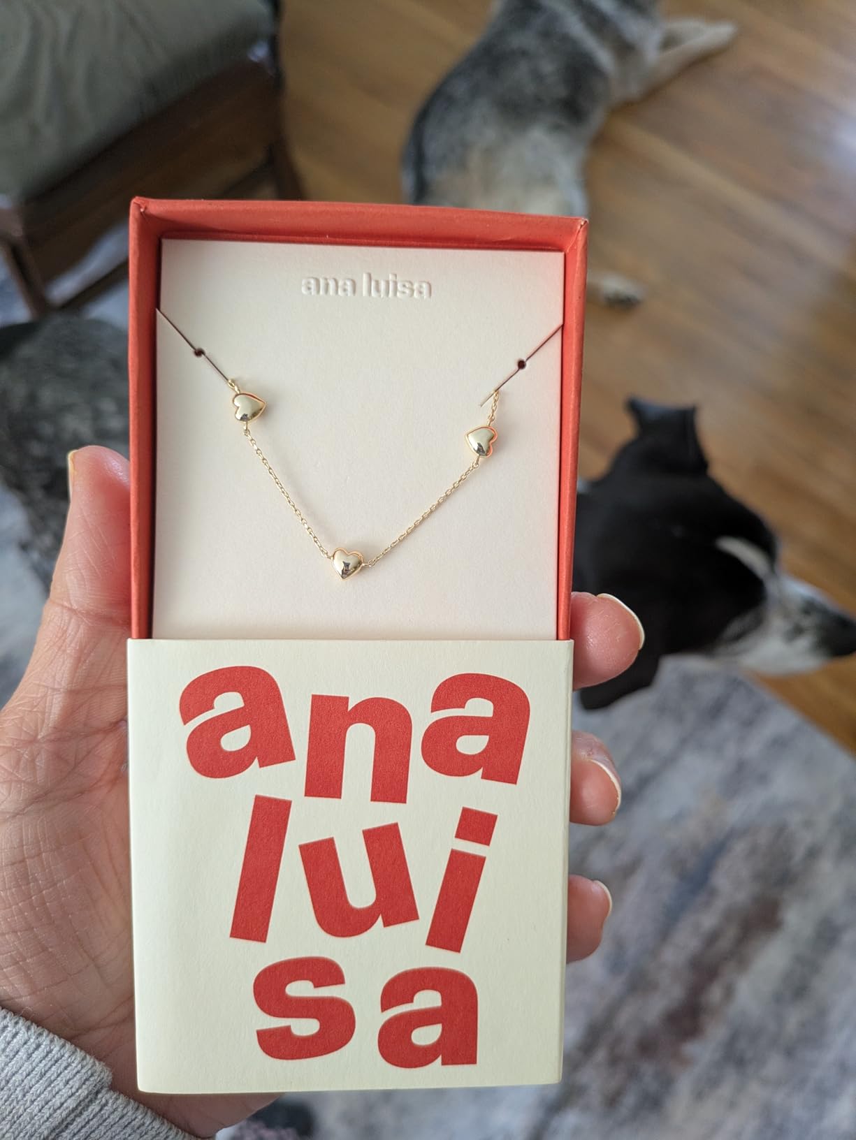 Ana Luisa Jewelry 14K Gold Plated Heart Chain Necklaces for Women customer photo 2