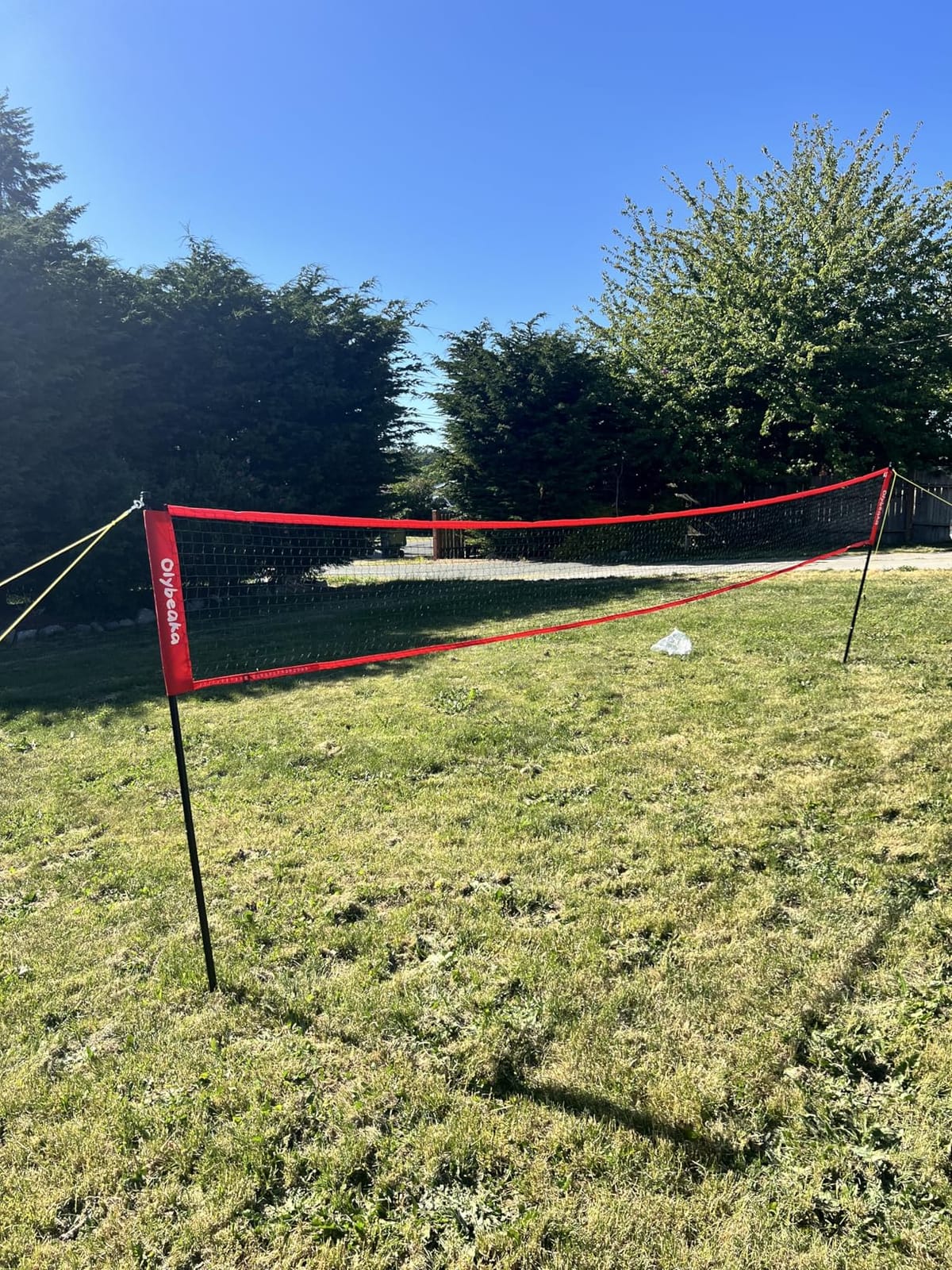 20ft Outdoor Volleyball & Badminton Net Set for Backyard Beach | Height Adjustable Poles, Durable Anti-Sag Net, PU Volleyball, 2 Aluminum Rackets, Carry Bag for Easy Portable customer photo 2