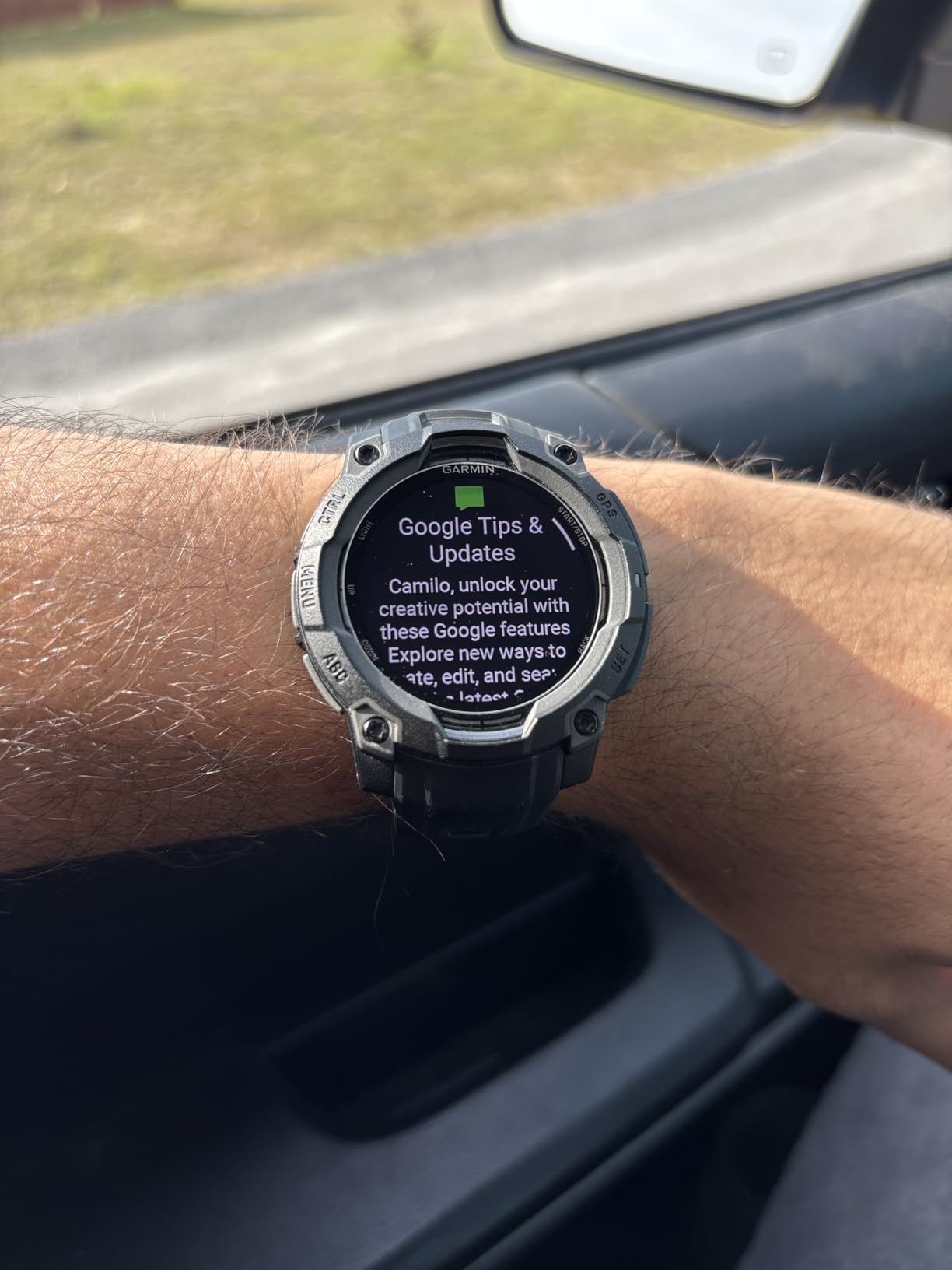 Instinct 3 AMOLED, Rugged GPS Smartwatch, 45mm, Black | Bright AMOLED Display, Rugged Design, Metal-Reinforced Bezel, 24/7 Health Monitoring, Built-In Flashlight customer photo 1