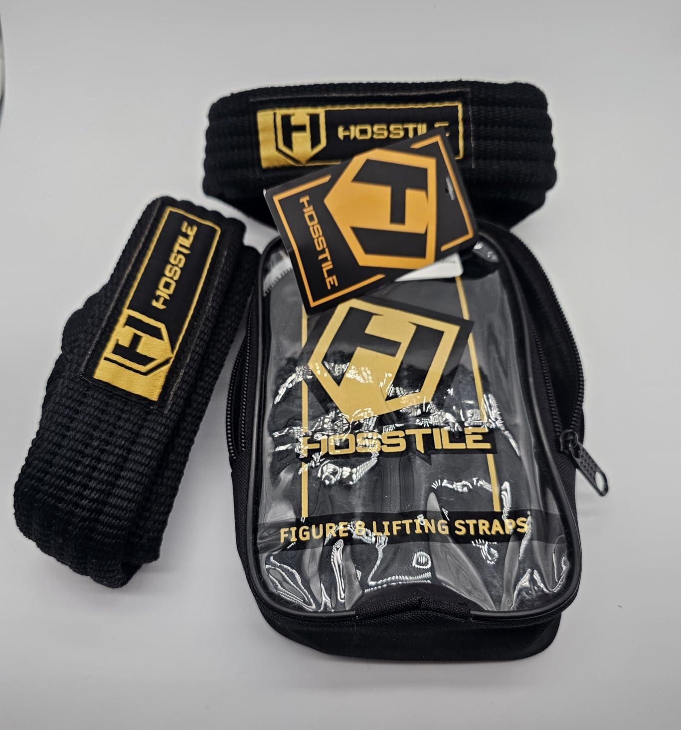 HOSSTILE Figure 8 Lifting Straps (Pair) - Heavy-Duty Cotton Webbing, Non-Slip Design, Adjustable Fit, for Strength Training, Bodybuilding & Weightlifting customer photo 2