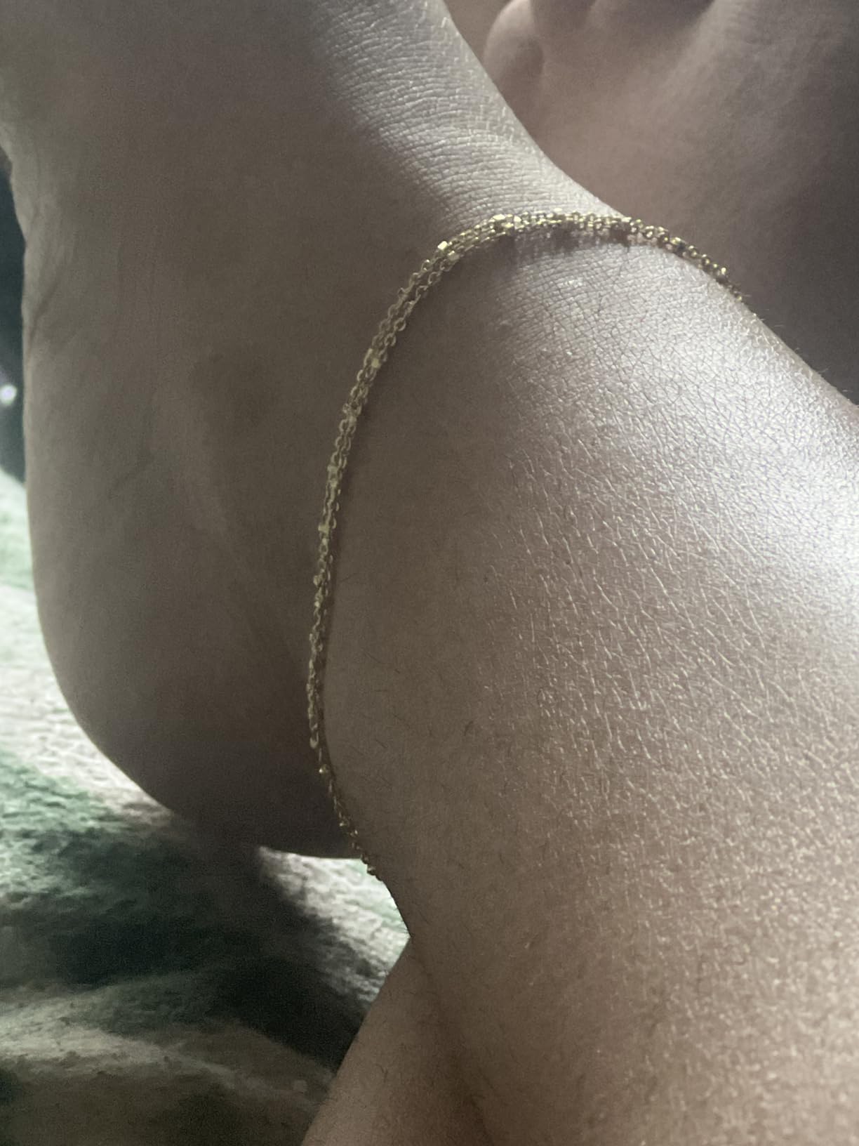 Anklets for Women, Gold Silver Layered Ankle Bracelets, Adjustable customer photo 2