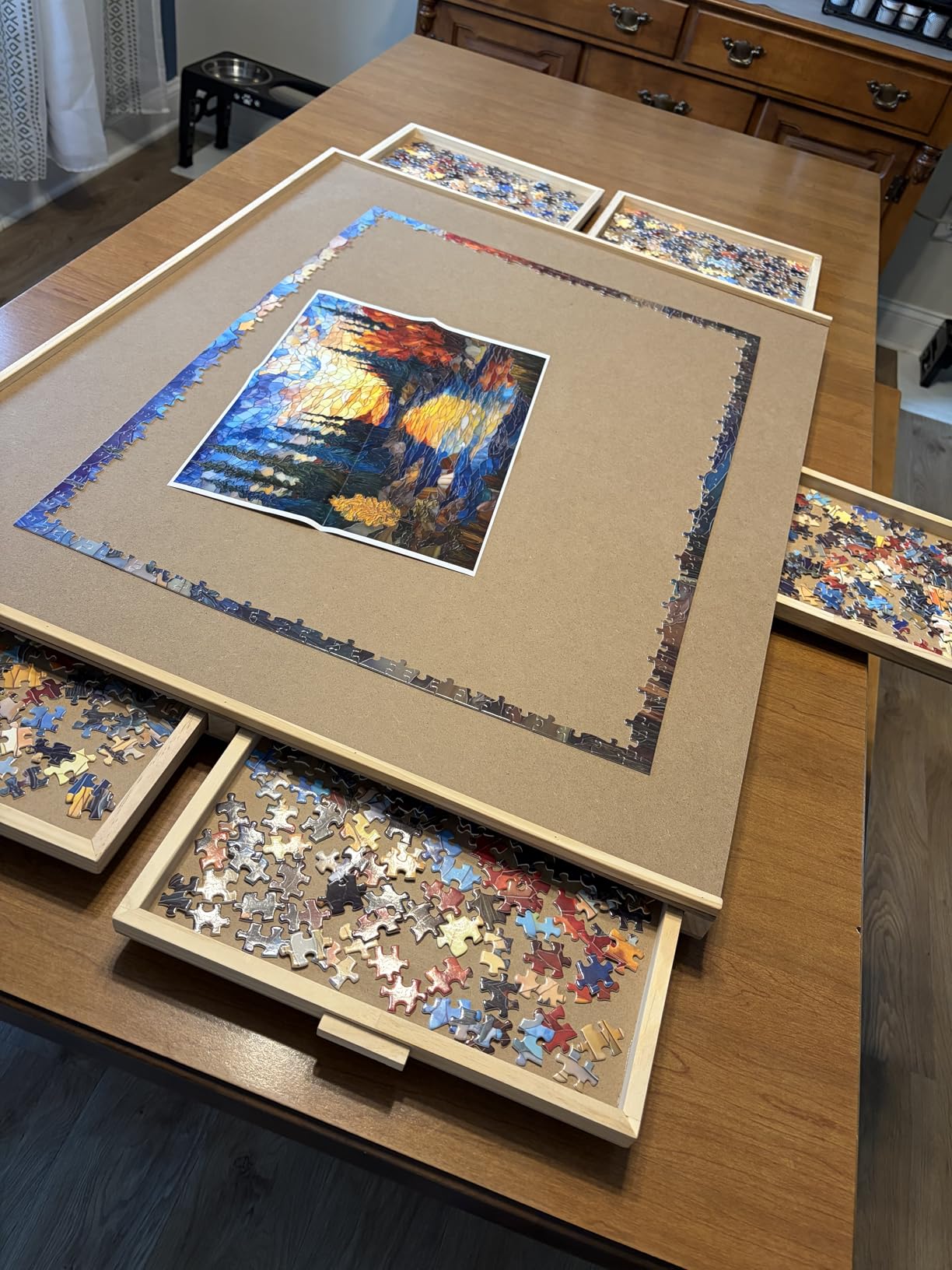 2000 Piece Wooden Jigsaw Puzzle Board 41.5