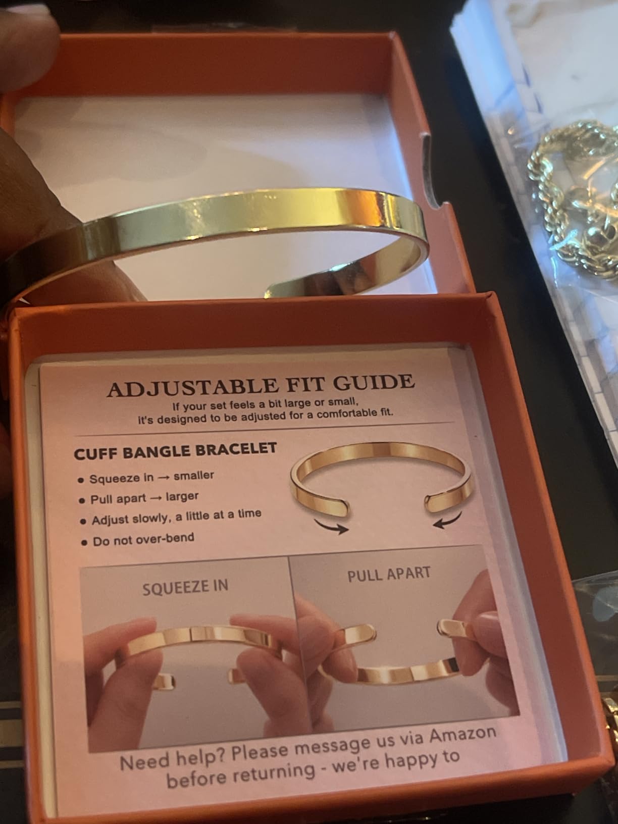 Gokeey Gold Bracelets Set for Women Non Tarnish, Waterproof 14K Gold Plated Sterling Silver Chunky Cuff Bracelet Stackable Gold Bangles Bracelet for Women Trendy Fashion Accessories Tie Knot Cuban Rope Paperclip Beaded Bracelet Stack Jewelry Mothers Day Gifts for Mom Birthday customer photo 1