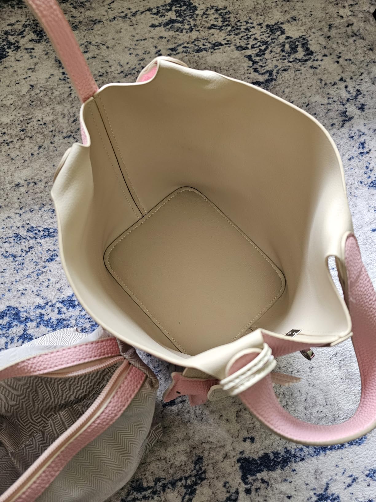 Tote Bag for Women Vegan Leather Bucket Purse for Women Top Handle Handbag Shoulder Bag with Detachable Small Purse customer photo 1