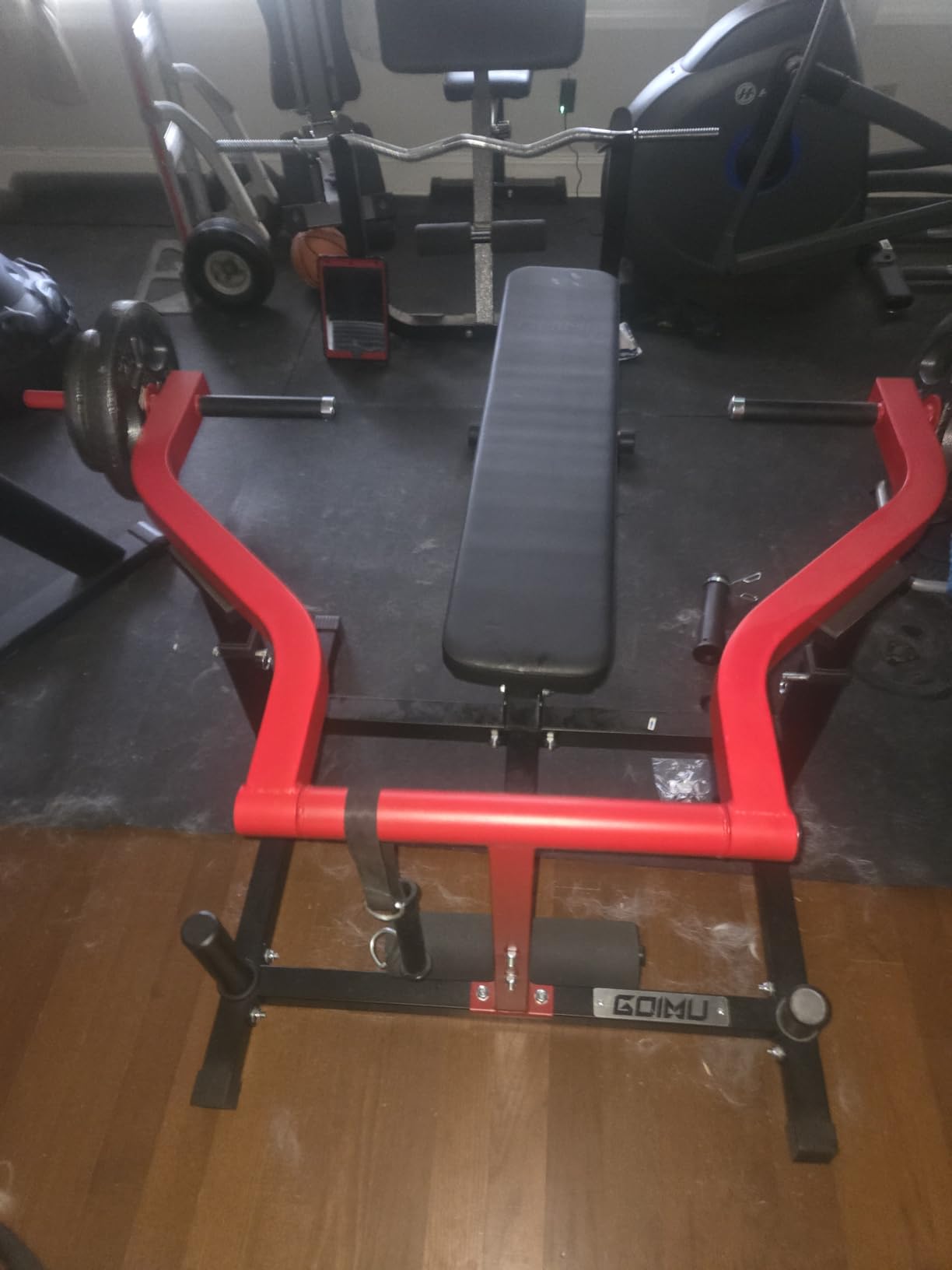 Chest Press Machine, GOIMU Z1-PRO Weight Bench Press Machine with Independent Arms, Adjustable Flat Incline Bench Press for Chest, AB Workout Home Gym Equipment customer photo 1