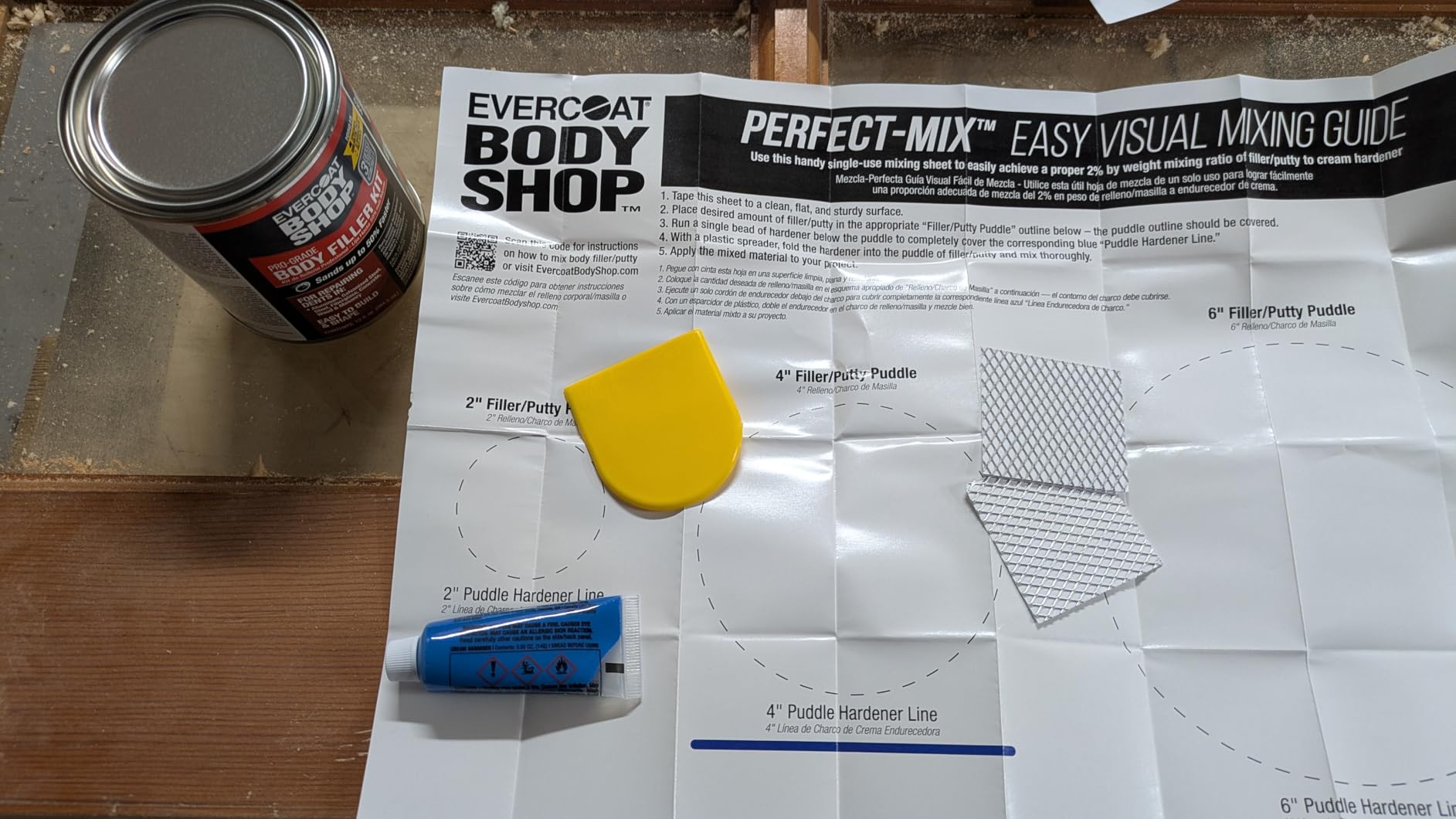 Evercoat Body Shop 105015 Pro-Grade Body Filler Kit, Easy to Build and Shape, Multipurpose for Dents in Aluminum, Fiberglass & More, Easy Mix Hardener Included 13 Fl Oz. customer photo 1