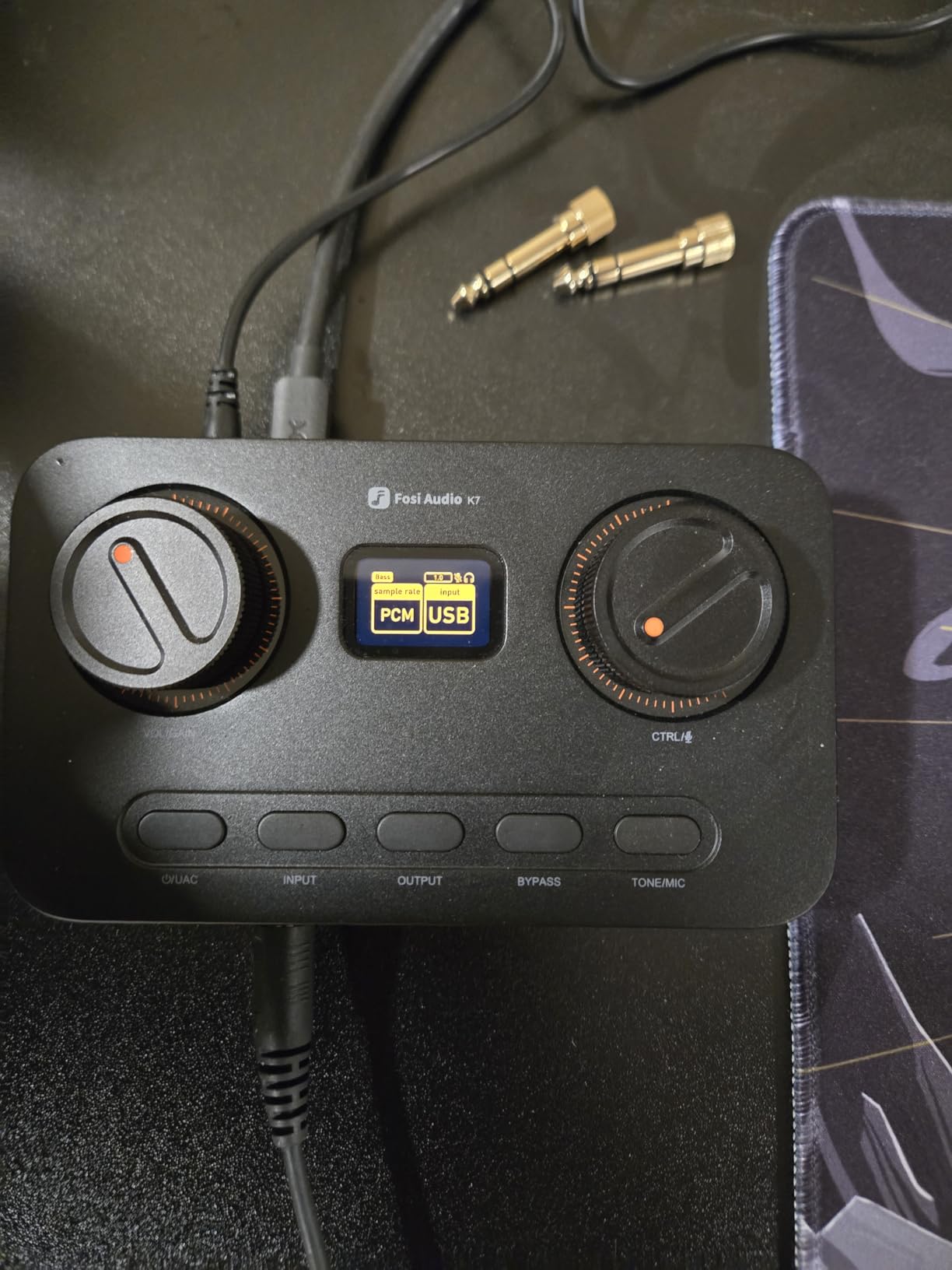 Fosi Audio K7 DAC Headphone Amp, Desktop Headphone Amplifier for Gaming PC PS5 Switch, PCM 384kHz/32bit, 2100mW, USB C/Bluetooth aptX HD LL/Optical/Coaxial/Mic Input, 4.4mm Balanced/3.5mm/RCA Output customer photo 1