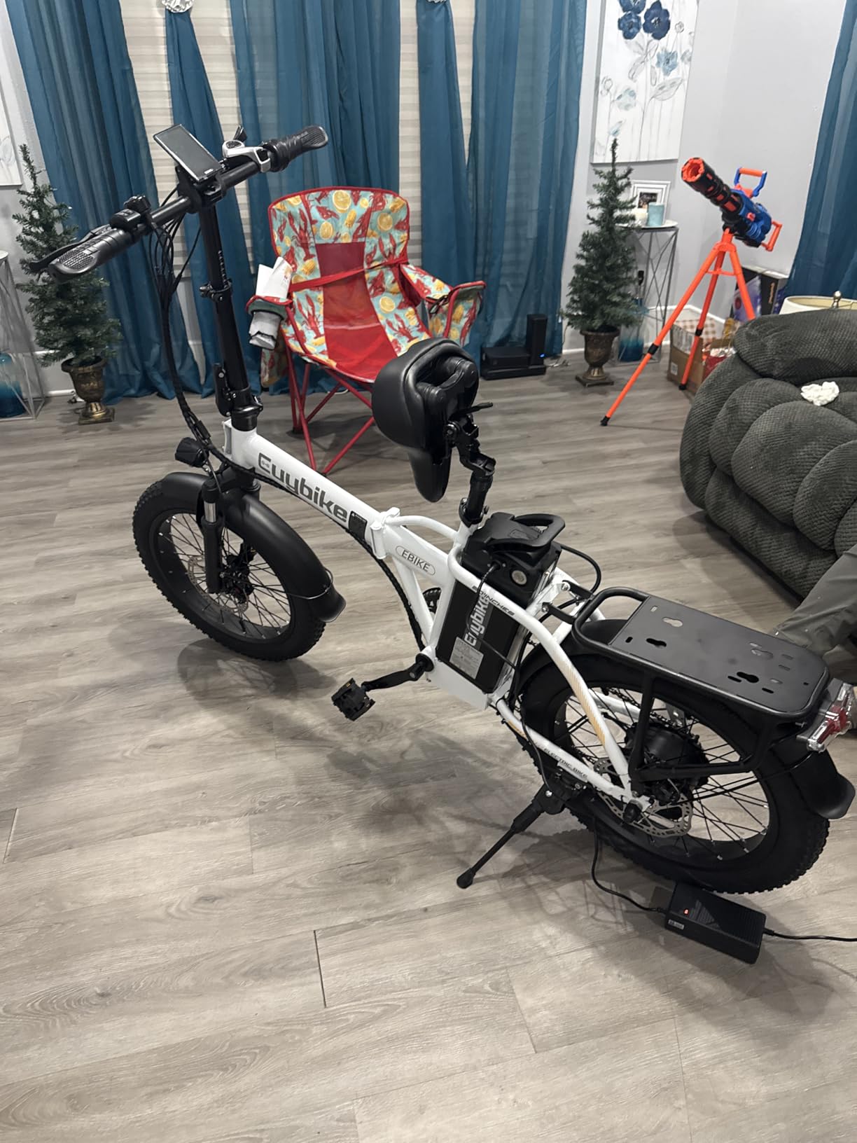 1000W Folding Electric Bike, 48V 20AH Removable Battery E Bike, 80 Miles Max Range Electric Bike for Adults, 20