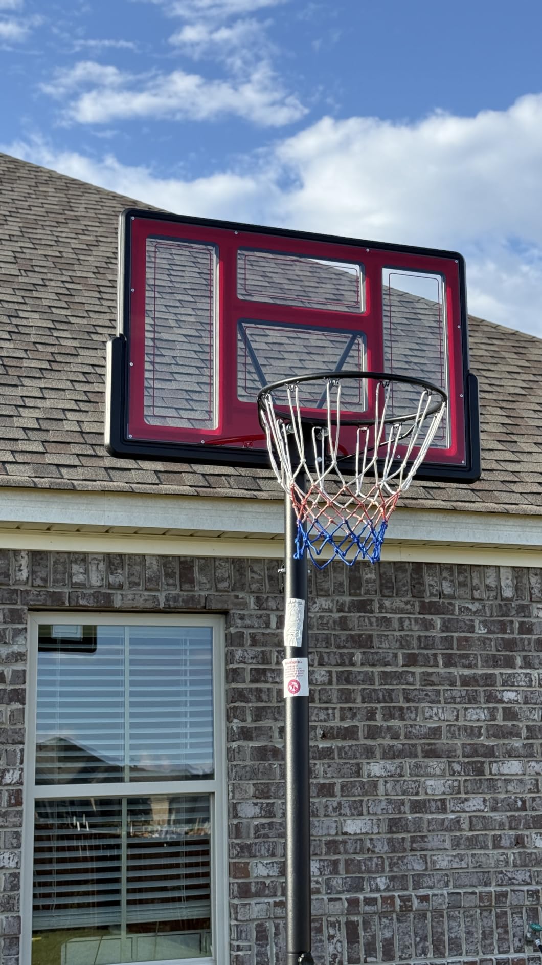 DUMOS 10FT Adjustable Height Portable Basketball Hoop Outdoor for Adult, 44 Inch Shatterproof Backboard w/Shock Absorbent Rim, Fillable Base, 2 Wheels for Swimming Pool/Indoor customer photo 1
