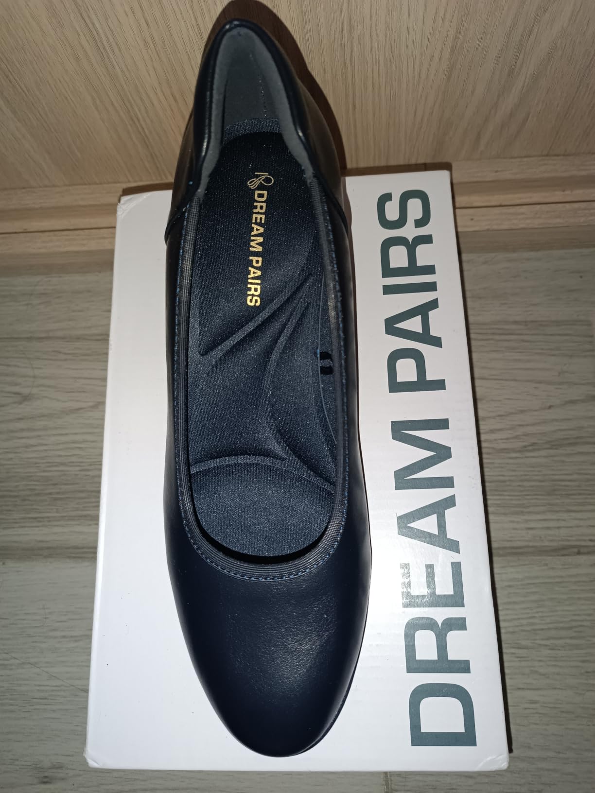 DREAM PAIRS Arch Support Low Chunky Block Work Dress Pumps customer photo 1