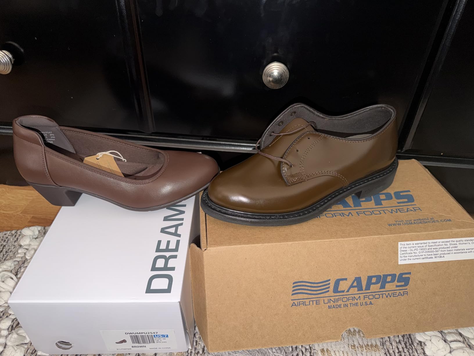 DREAM PAIRS Arch Support Low Chunky Block Work Dress Pumps customer photo 2