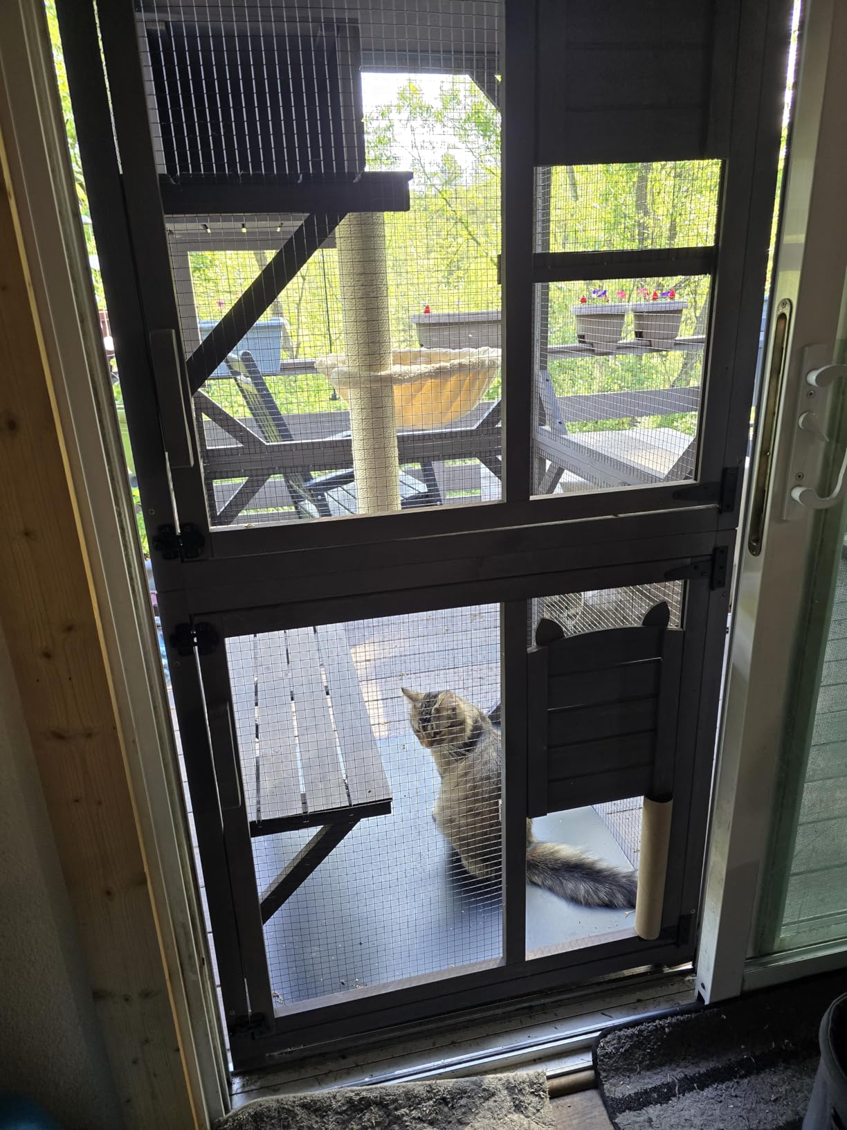 Aivituvin Outdoor Catio Cat Enclosures on Wheels Cat House 70.9
