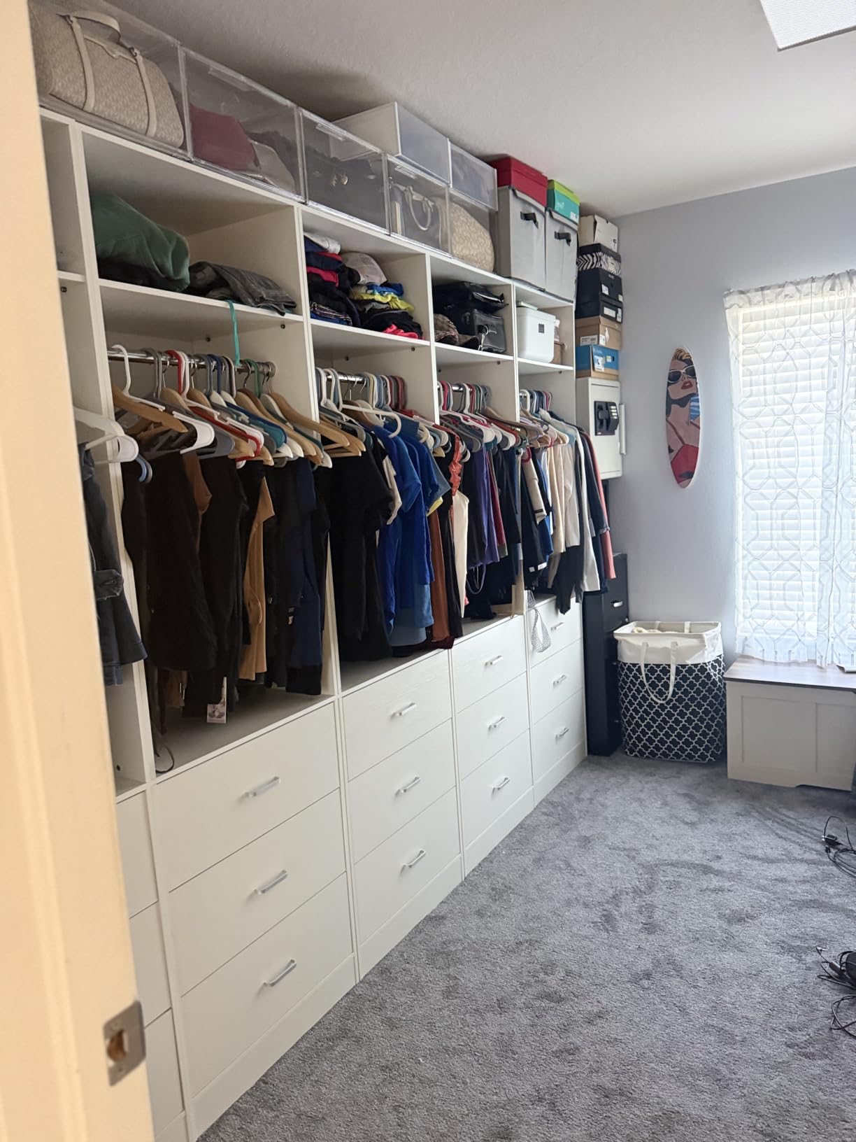 Besiost 4FT Closet Systems with 6 Wood Drawers, Closet System Set of 2 customer photo 2