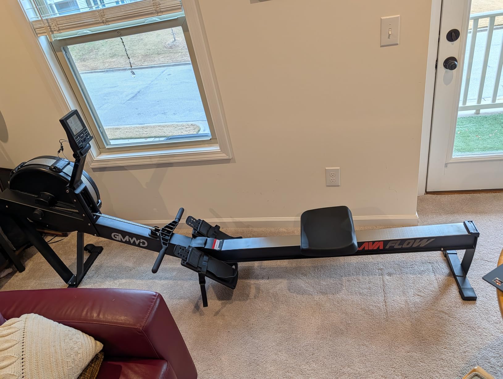 GMWD Air Rowing Machines for Home, 10-Level Adjustable Resistance Professional Rower Machine with Performance Monitor, Ergonomic Comfort Seat, Device Holder & Easy Storage, Lava Flow Series customer photo 1