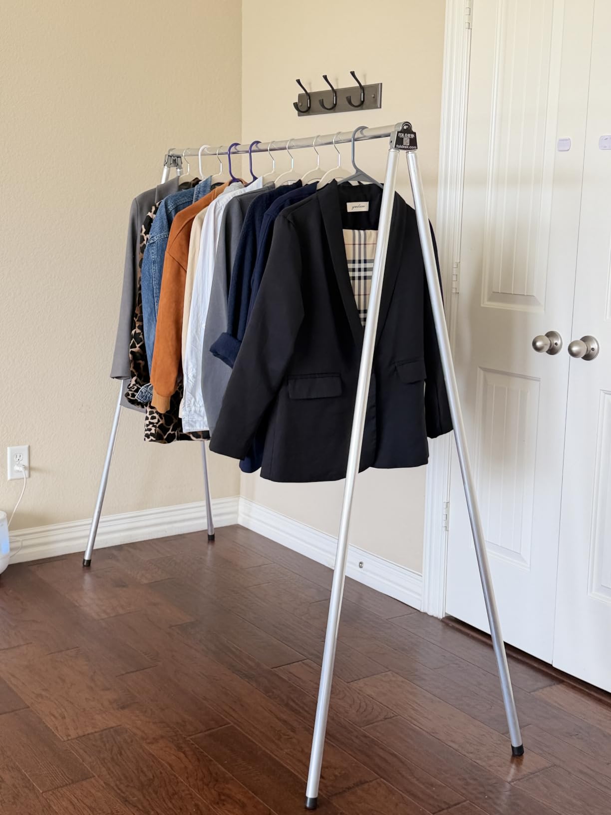 FOL-D-RAK Portable Clothing Rack, Folding Garment Rack with Carry Bag - no Assembly, Lightweight 4 LB. Aluminum, 60 LB. Capacity - Travel, Closet, Retail, Trade Show, Dance Recital customer photo 2