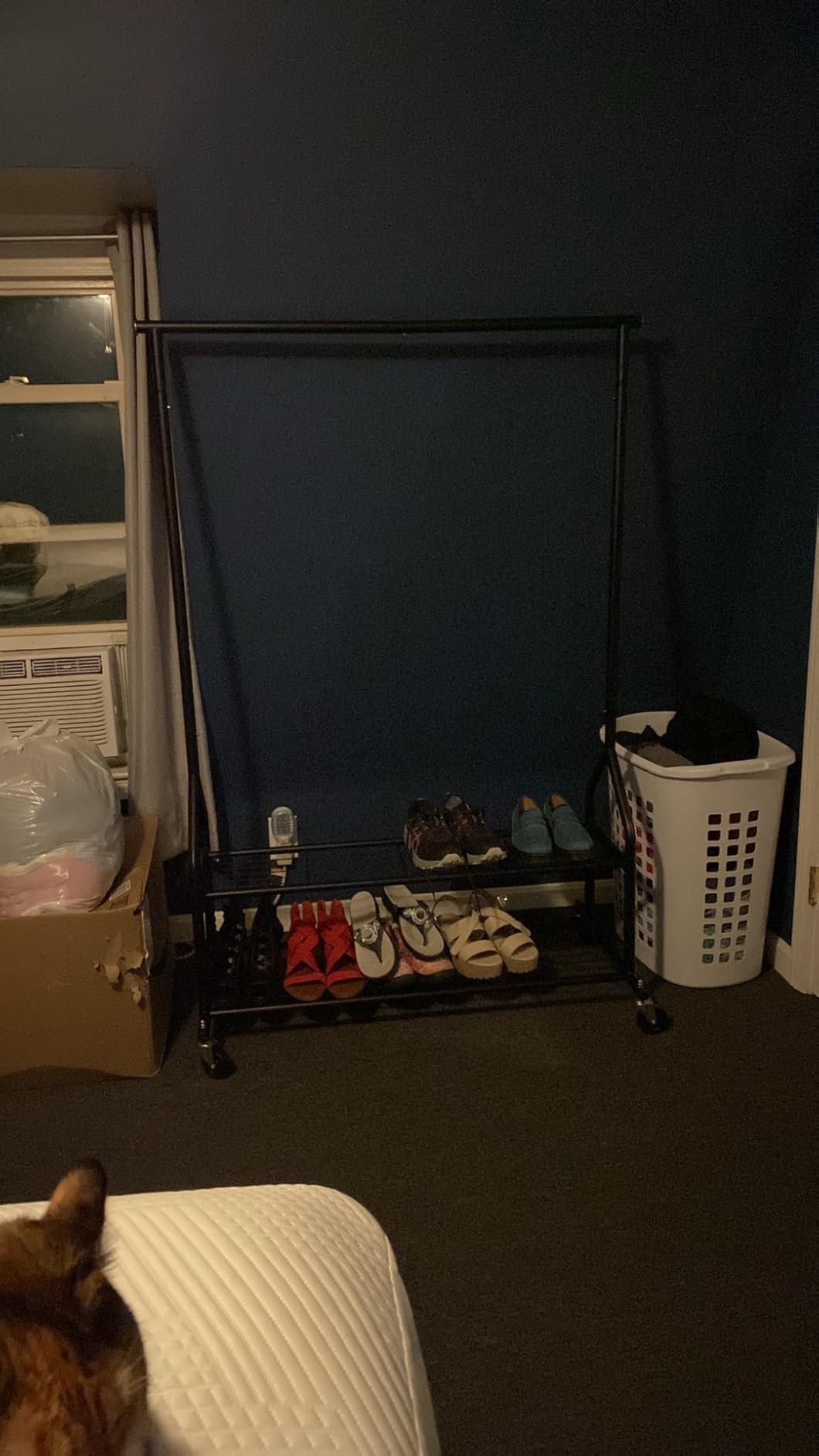 EAGMAK Heavy Duty Clothes Rack Load 556 LBS, Rolling Clothing Rack With Shelves, Height Adjustable Metal Clothes Hanger with Wheels Portable Wardrobe Organizer Garment Rod for Hanging Clothes (Black) customer photo 1