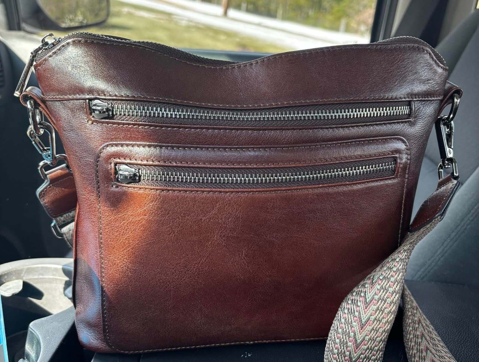 COOLCY Genuine Leather Crossbody Bags for Women Purses and Handbags for Ladies with Multiple Pockets Shoulder Satchel Bag customer photo 1