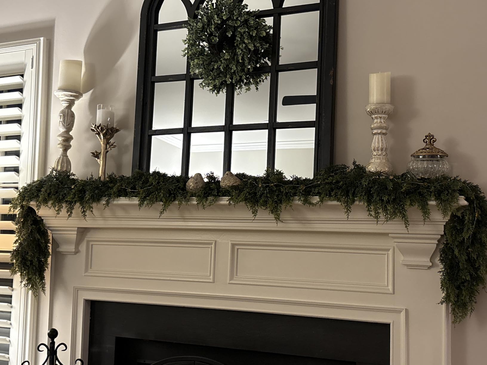9FT Christmas Artificial Cedar Garland for Mantel | Realistic Faux Cedar Pine Garland with Soft and Thick Branches for Tables, Doorways and Indoor or Outdoor Holiday Decor customer photo 2
