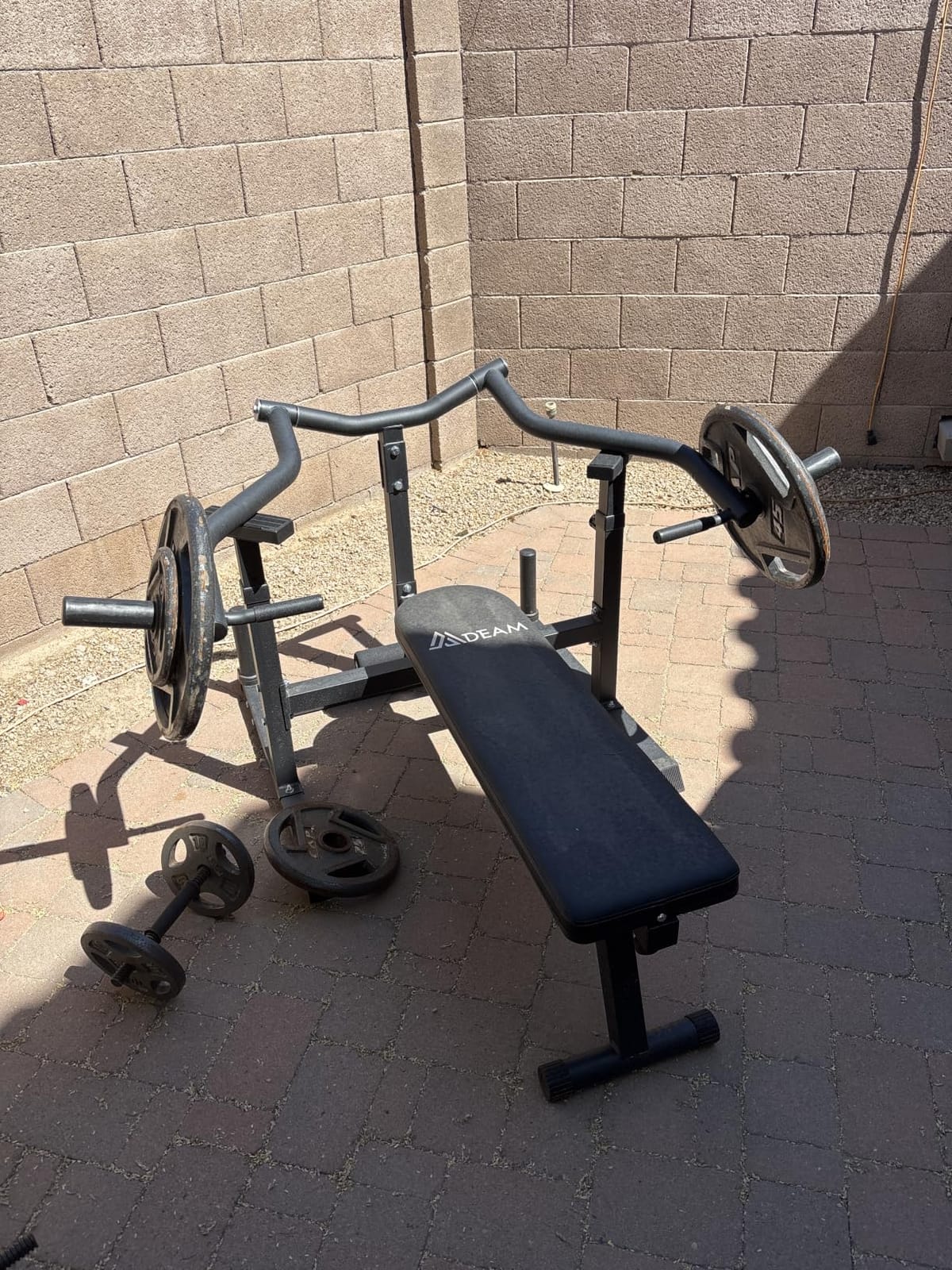 Chest Press Machine, Weight Bench Press with Independent Converging Arm | Foldable, Fits 1