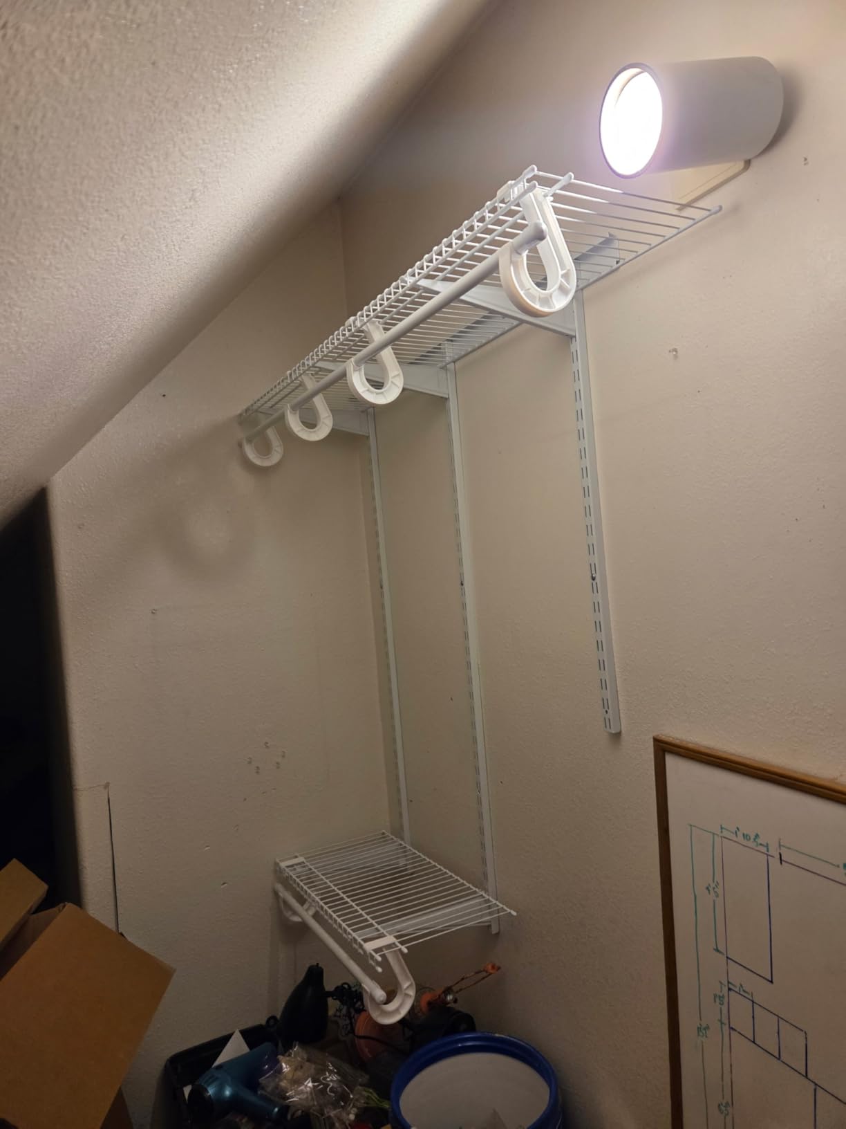 PROWORX 2-4 Ft. White Custom Insert Wire Closet Organizer System Kit, Adjustable Wall Mounted Metal Wire Closet Shelving System, Closet Shelves with Hanging Rods for Pantry Laundry Mudroom customer photo 1