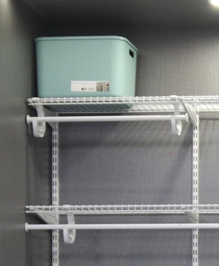 PROWORX 2-4 Ft. White Custom Insert Wire Closet Organizer System Kit, Adjustable Wall Mounted Metal Wire Closet Shelving System, Closet Shelves with Hanging Rods for Pantry Laundry Mudroom customer photo 2