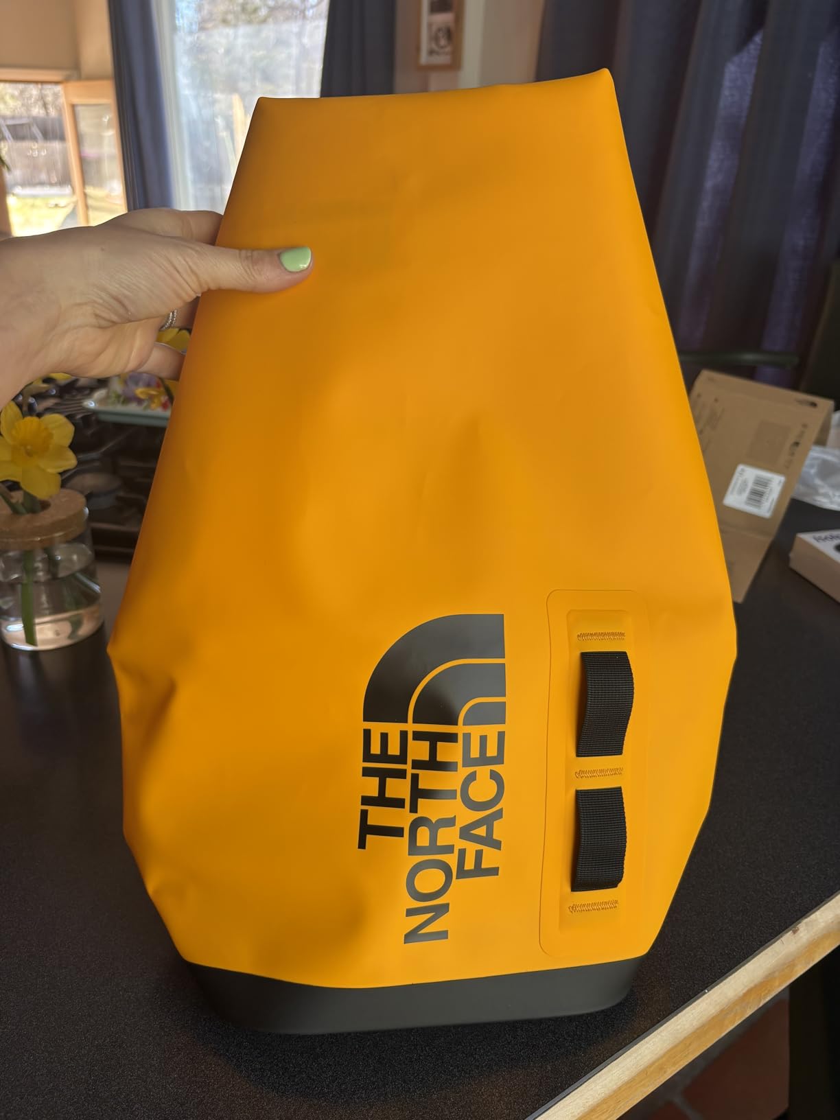 The North Face Base Camp Dry Bag 12L, Khaki Stone/TNF Black, One Size | Roll-Top Waterproof Stuff Sack, Ideal for Camping Gear & Kayak Accessories customer photo 2
