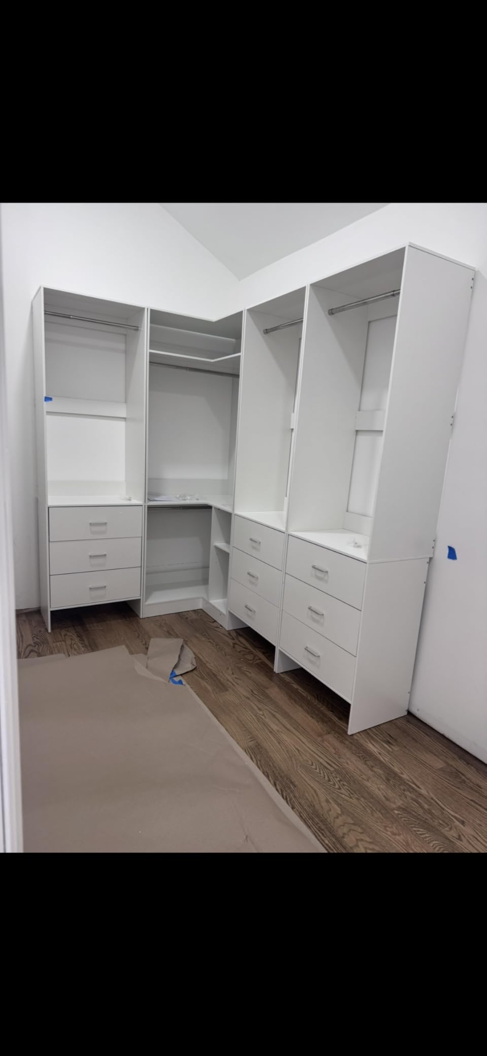 Aheaplus Closet System Closet Organizer, 8FT Closets, Set of 4,White | Wood Closets Organizer System, Walk-in Closet or Wardrobe, Clothes Rack with Hanging Rods, 8FT Closets customer photo 2