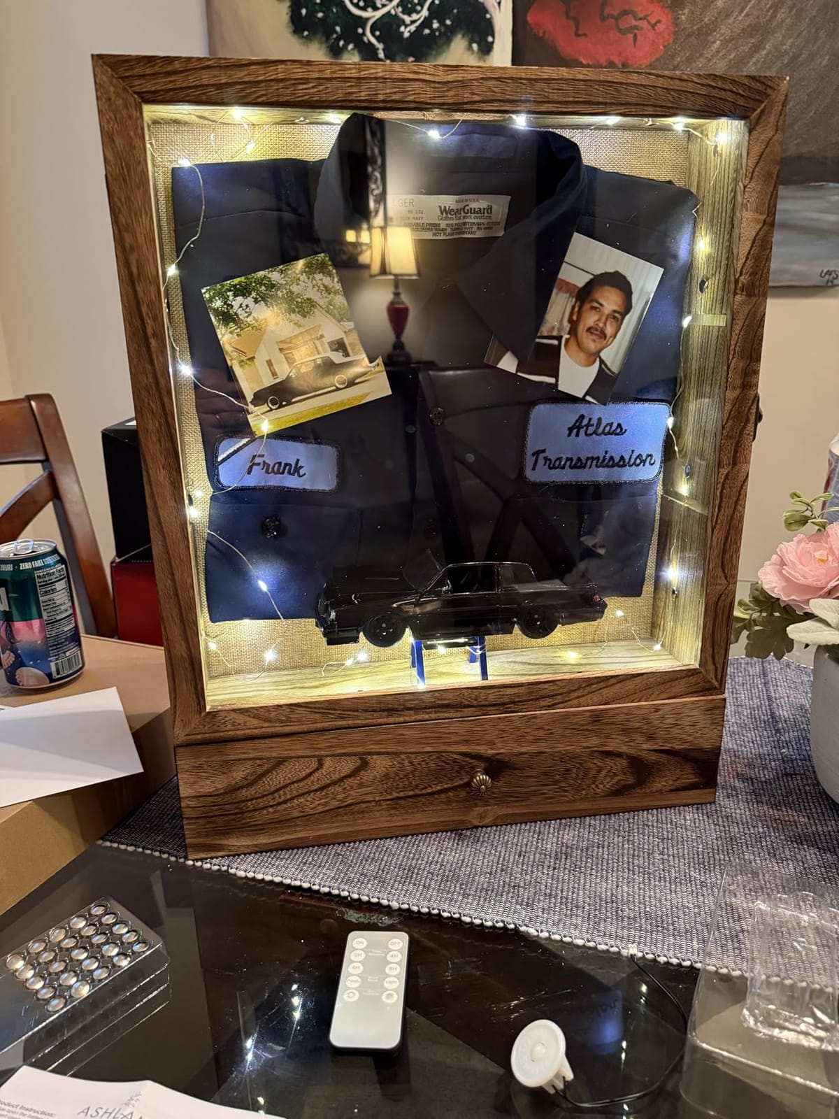 Picrit 16x20 Brown Solid Wood Shadow Box Display Case, 3.1