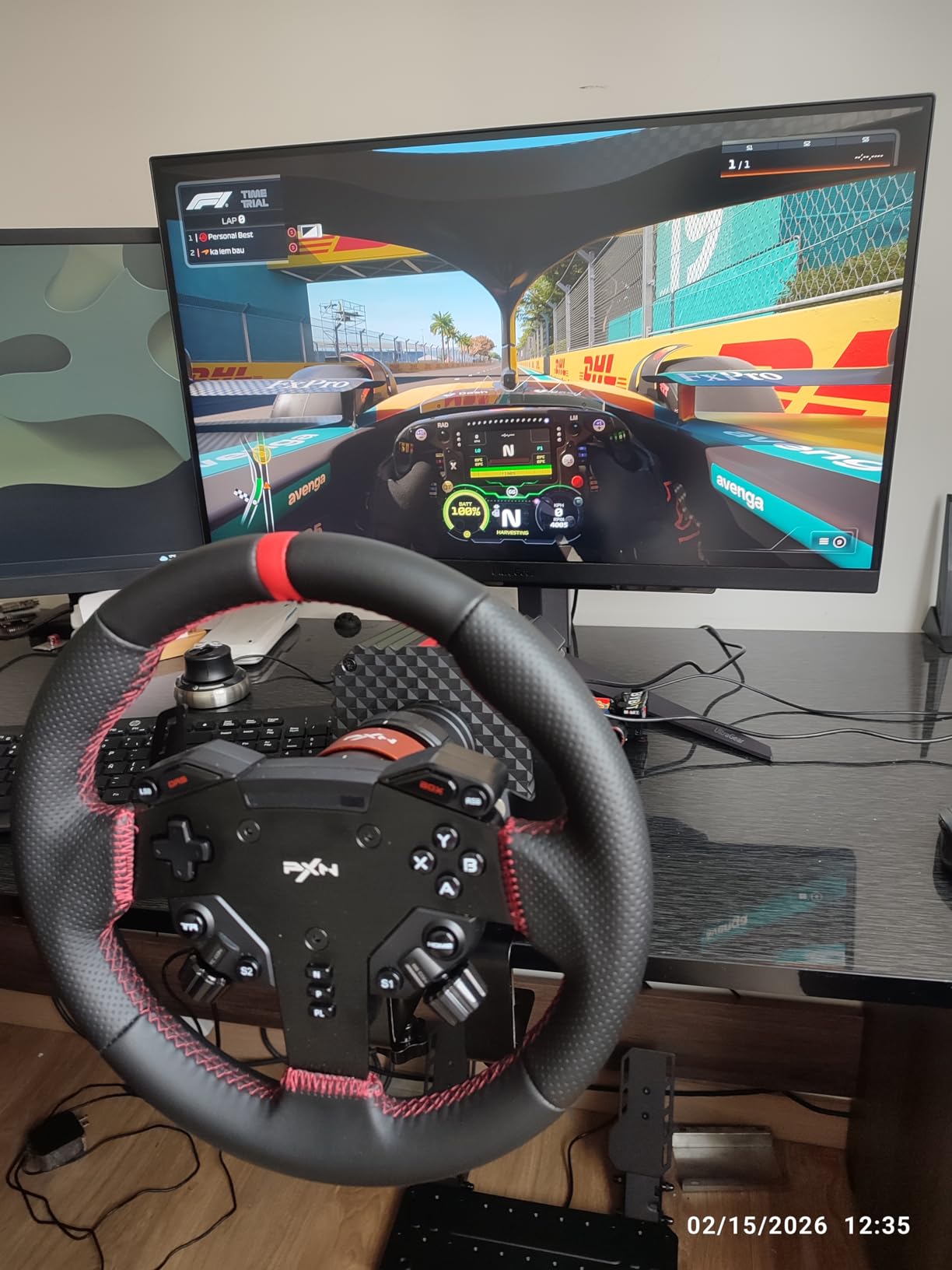 PXN VD6 Bundle: Racing Wheel and Pedals, 6 Nm Direct Drive Force Feedback | Servo Motor, W AS Steering Wheel, Hall Effect 2-Pedal Set, and Clamp - Professional Sim Racing Setup for Windows PC (7-11) customer photo 2