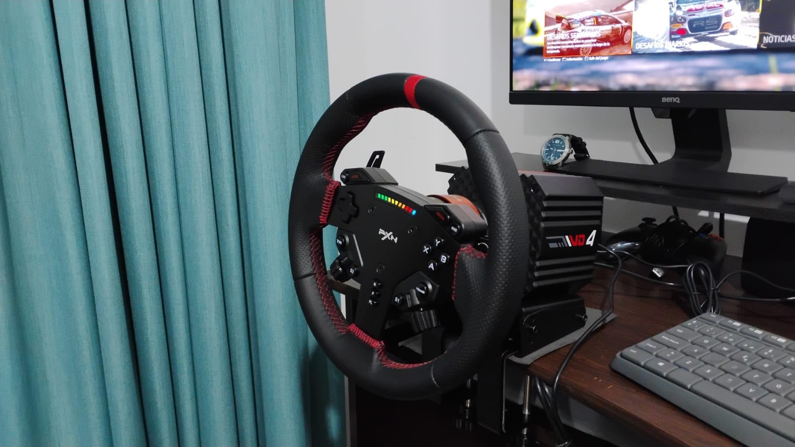 PXN VD4 Direct Drive Sim Racing Wheel Bundle for PC | 4Nm Force Feedback Servo Motor Base with Quick Release Wheel, Hall Effect Metal Pedals, Desk Clamp Included customer photo 2