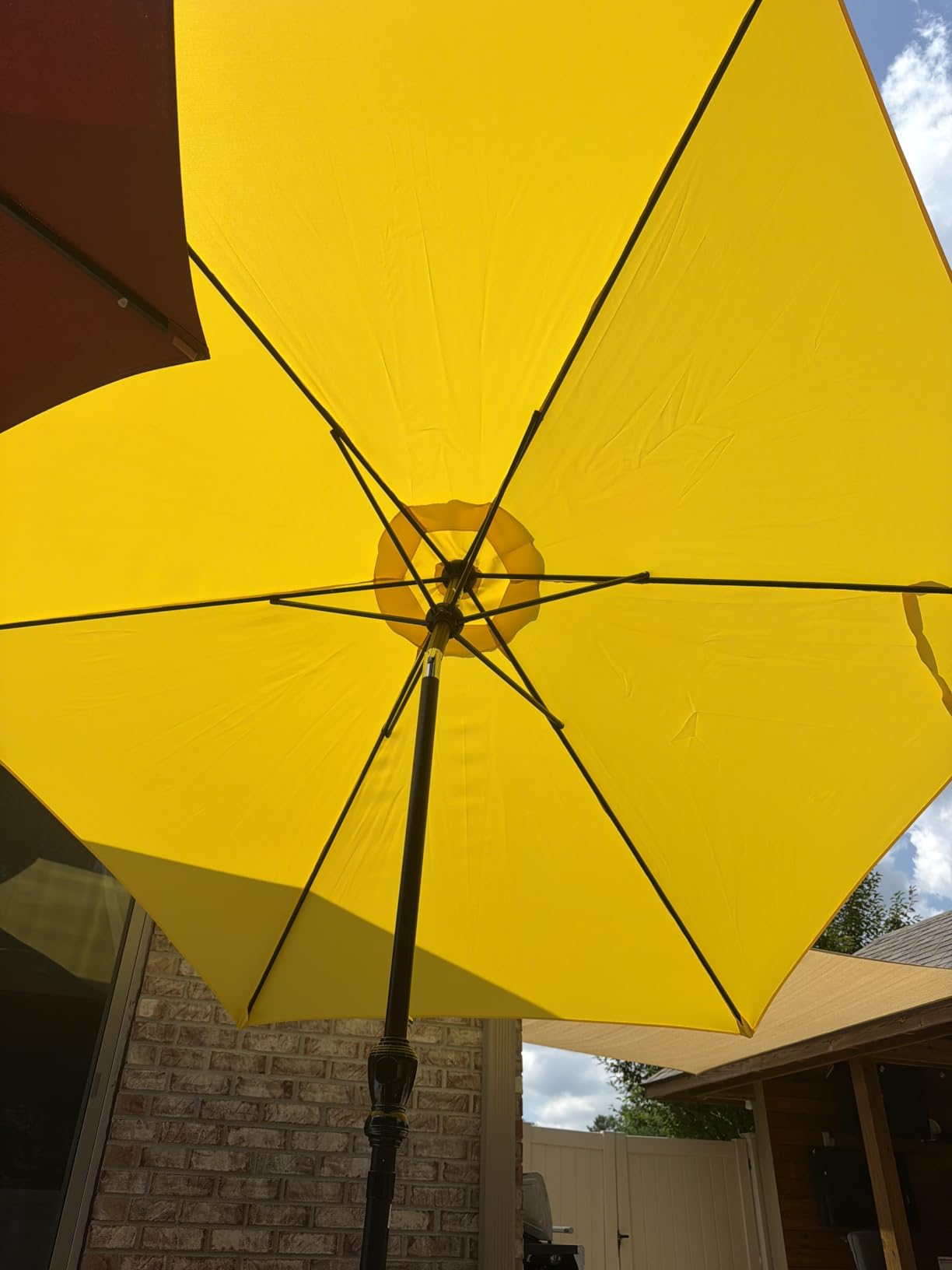 Best Choice Products 10ft Outdoor Patio Umbrella, Outdoor Table Umbrella, Yard Umbrella, Market Umbrella with 6 Sturdy Ribs, Push Button, Tilt and Crank - Beige customer photo 1