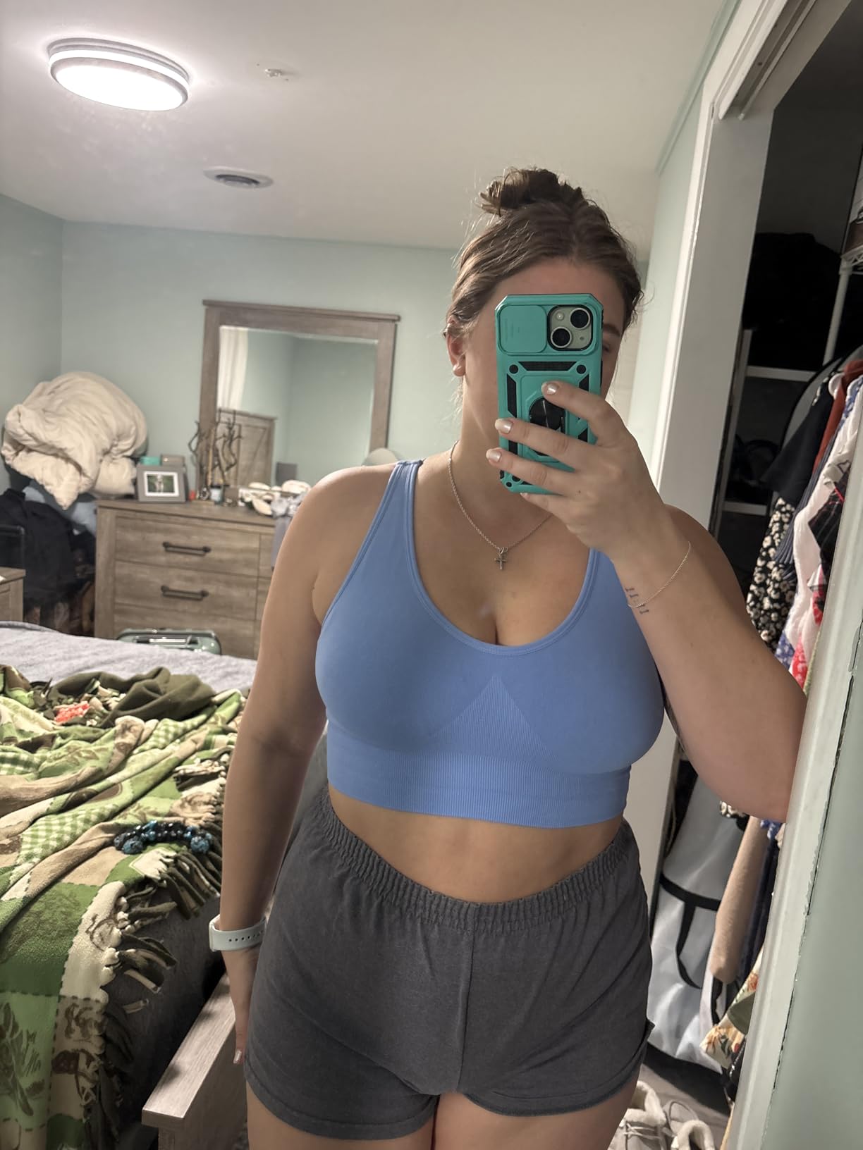 High Support Sports Bras for Women, Padded Criss Cross Seamless 3-5Pack customer photo 2
