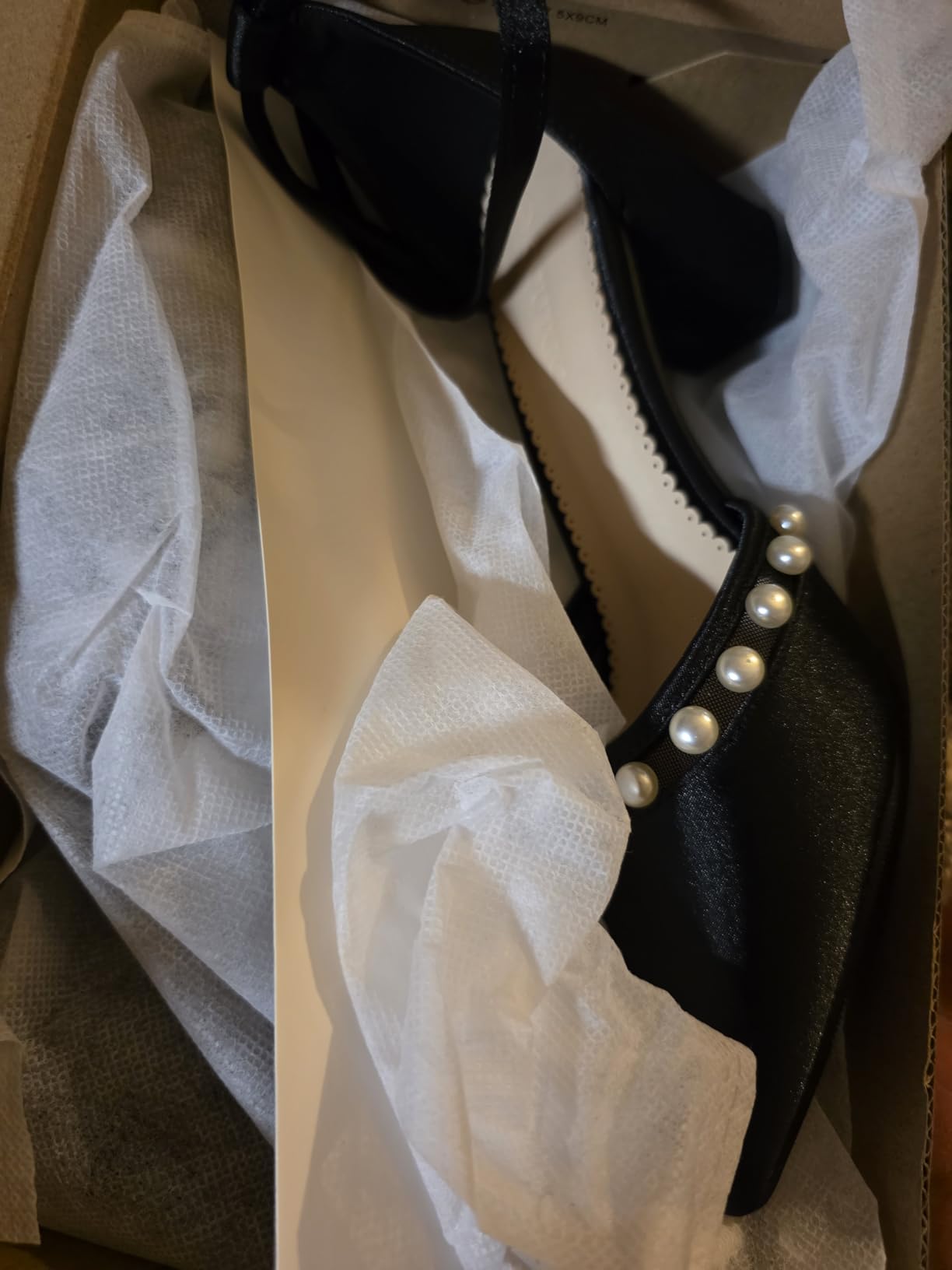Womens Pearl Chunky Heels Wedding Shoes for Bride Closed Pointed Toe Ankle Strap Satin Pumps customer photo 2