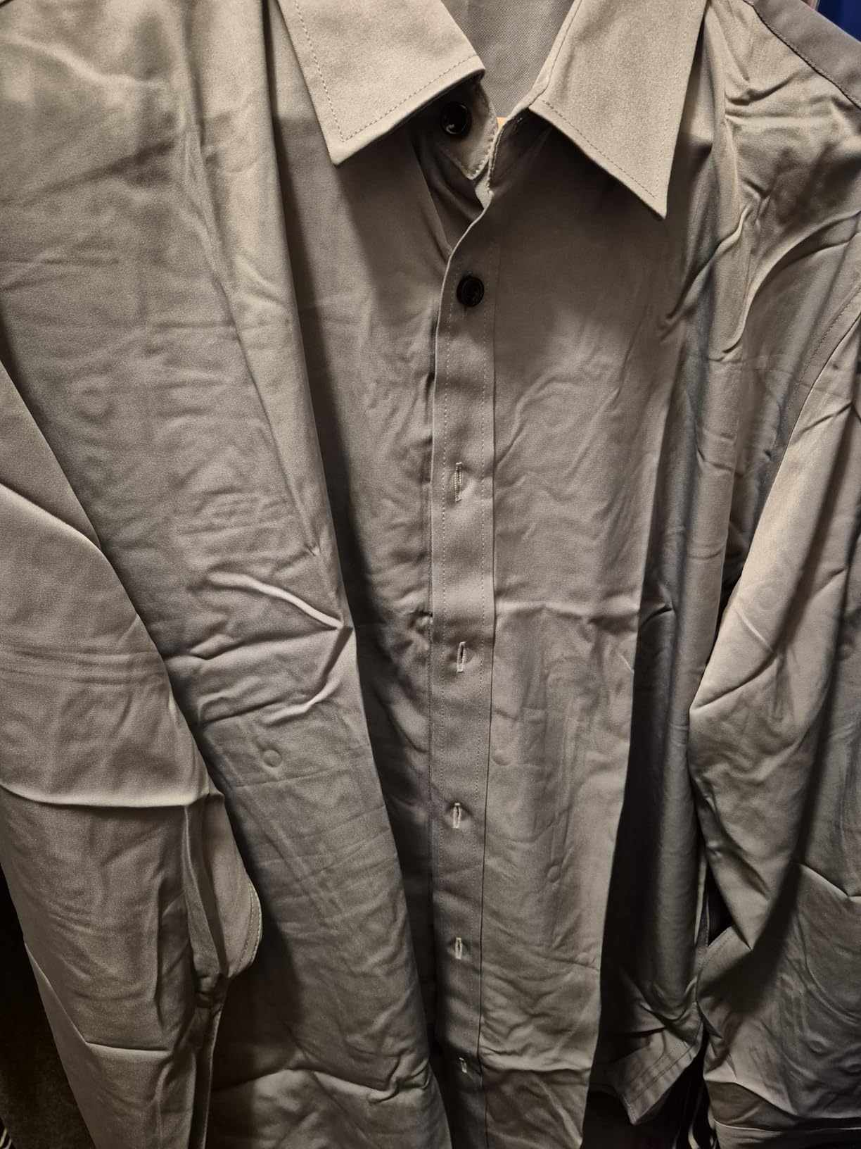 Mens Wrinkle Free Dress Shirts Regular Fit Business Button Down Shirt Formal Long Sleeve Wedding Stretch Shirts customer photo 2