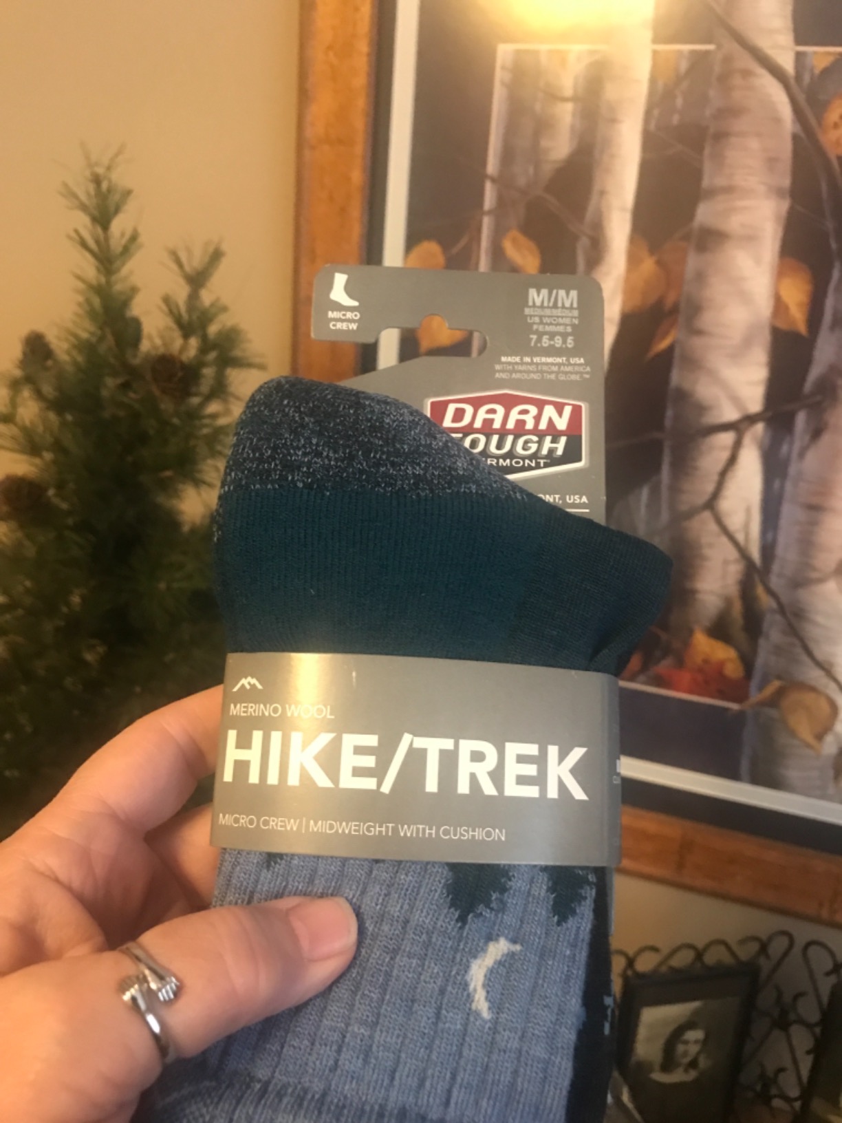 Darn Tough Vermont Women's Treeline Micro Crew Midweight with Cushion Hiking Sock (Style 1971) customer photo 1