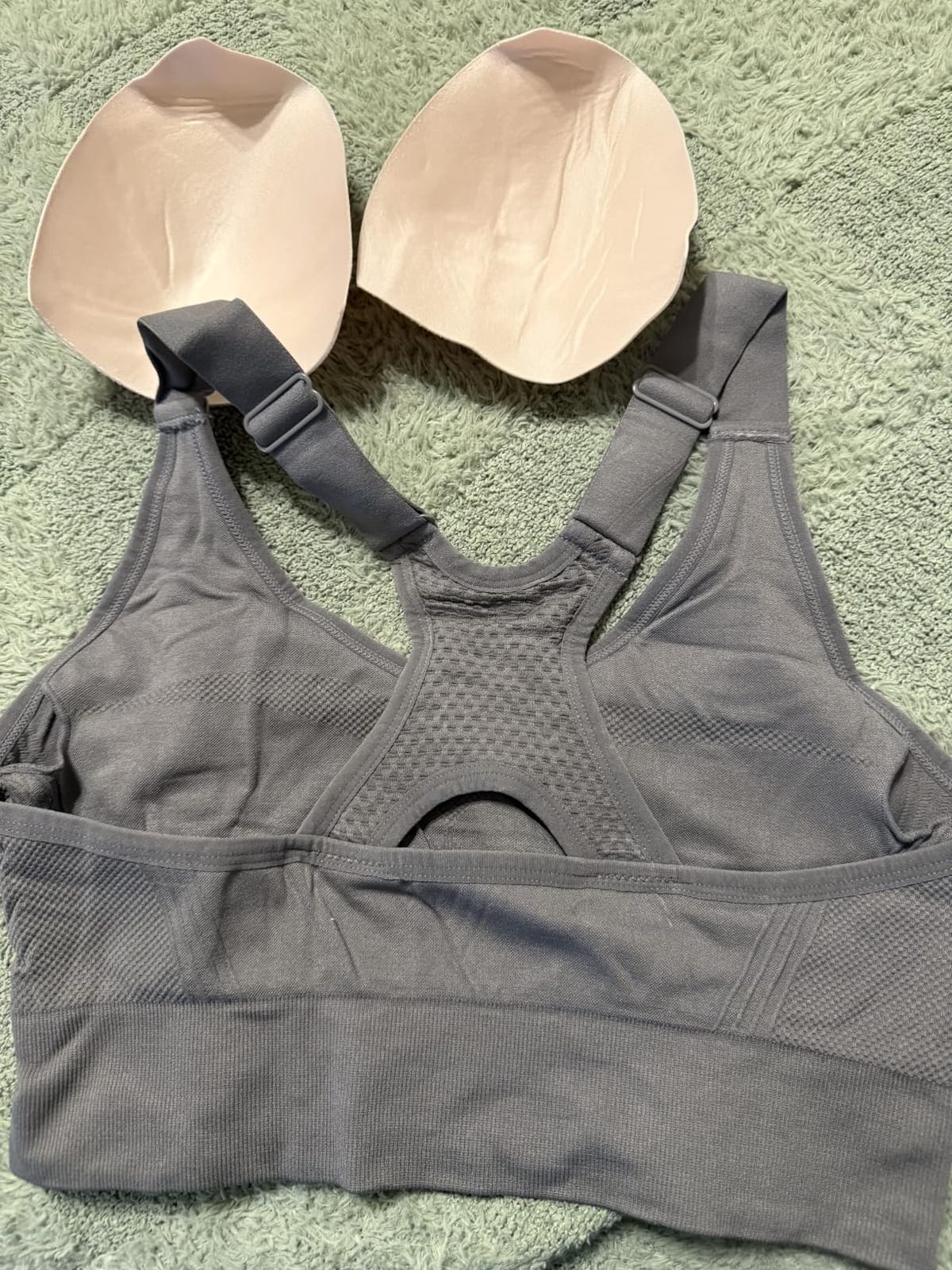Adjustable Sports Bras for Women High Support, Padded Racerback Bra customer photo 2