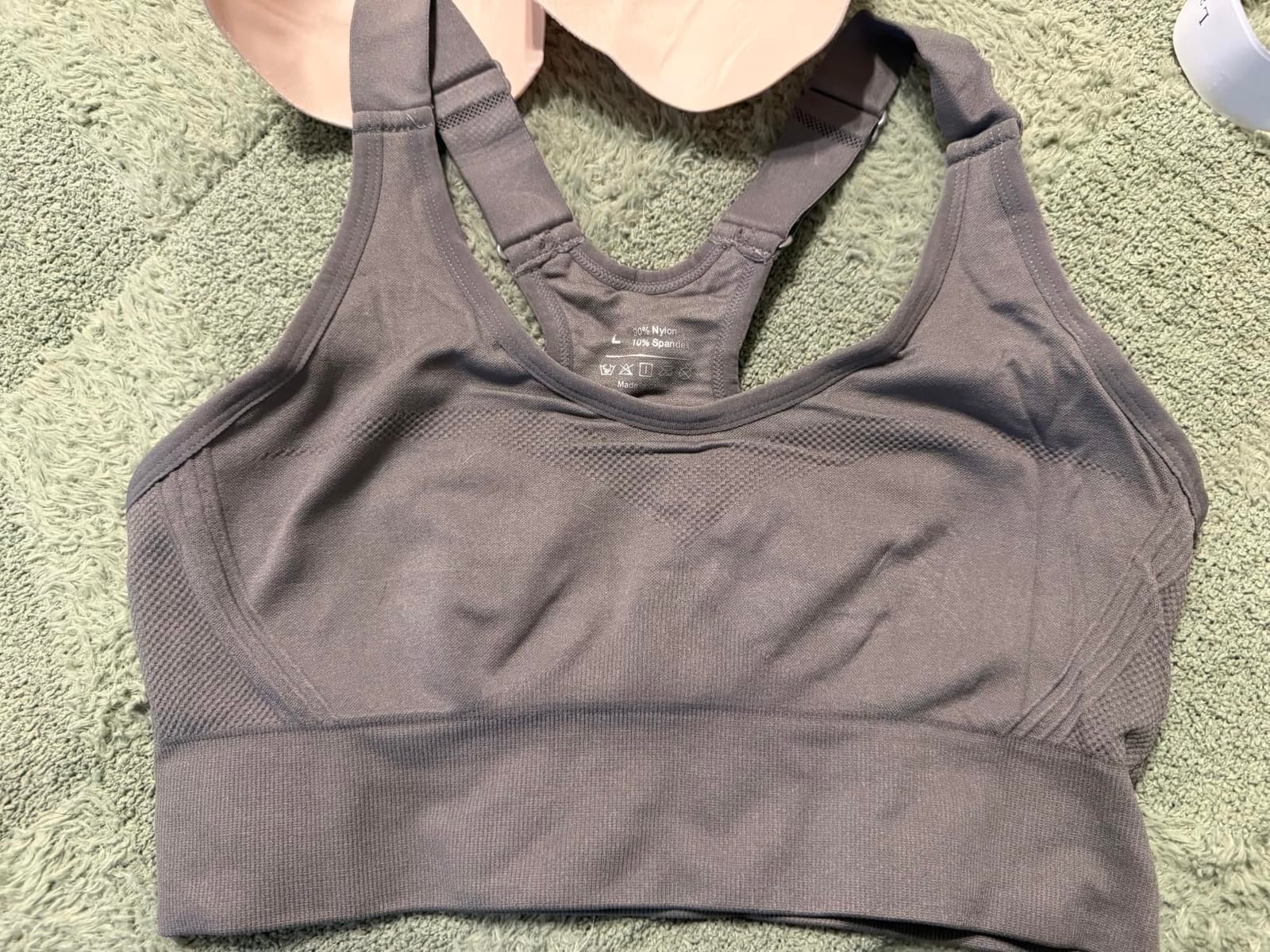 Adjustable Sports Bras for Women High Support, Padded Racerback Bra customer photo 1