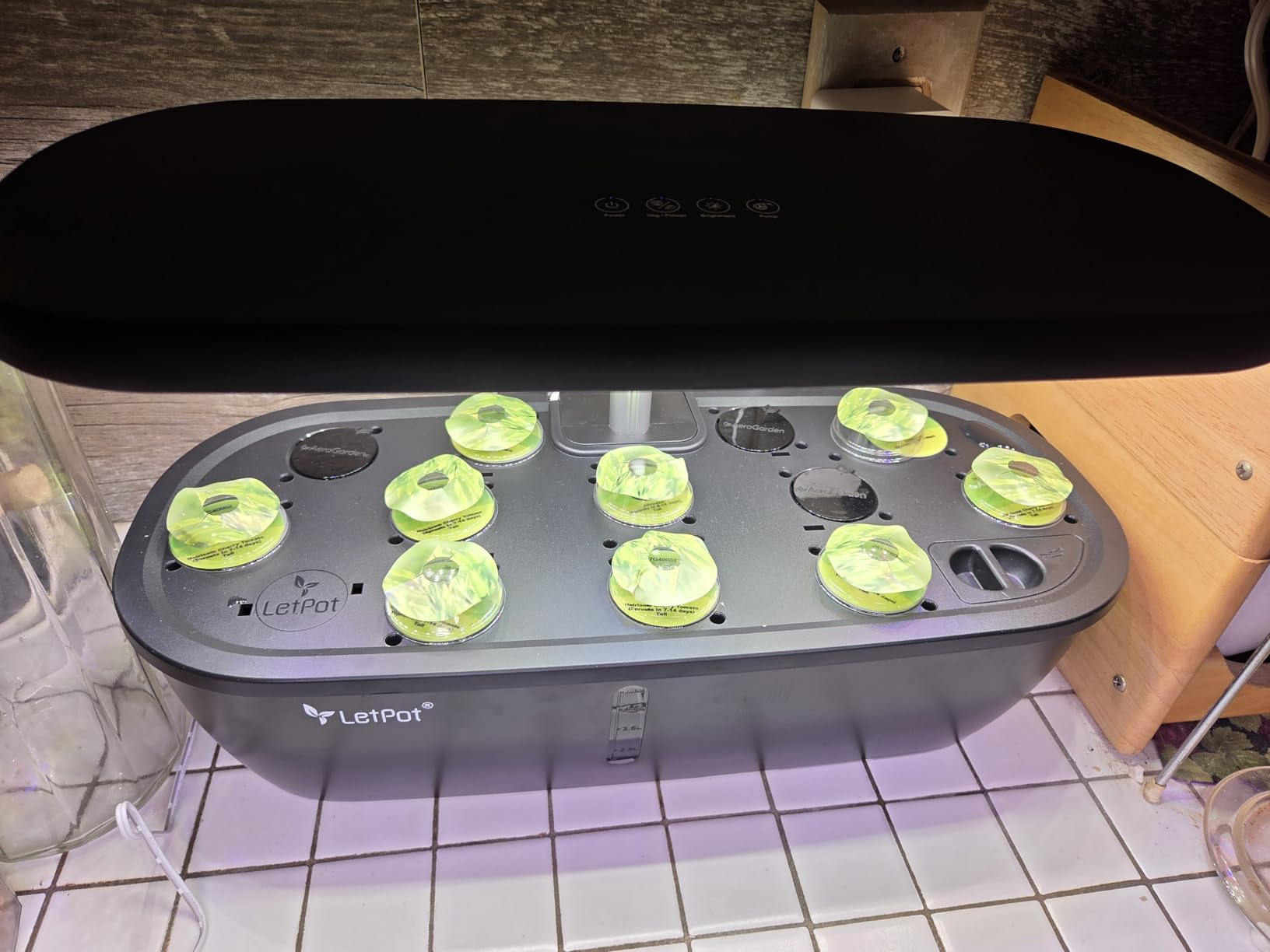 LETPOT Hydroponics Growing System, 12 Pods Indoor Herb Garden Kit with 24W LED Grow Light, 5.5L Water Tank & 16
