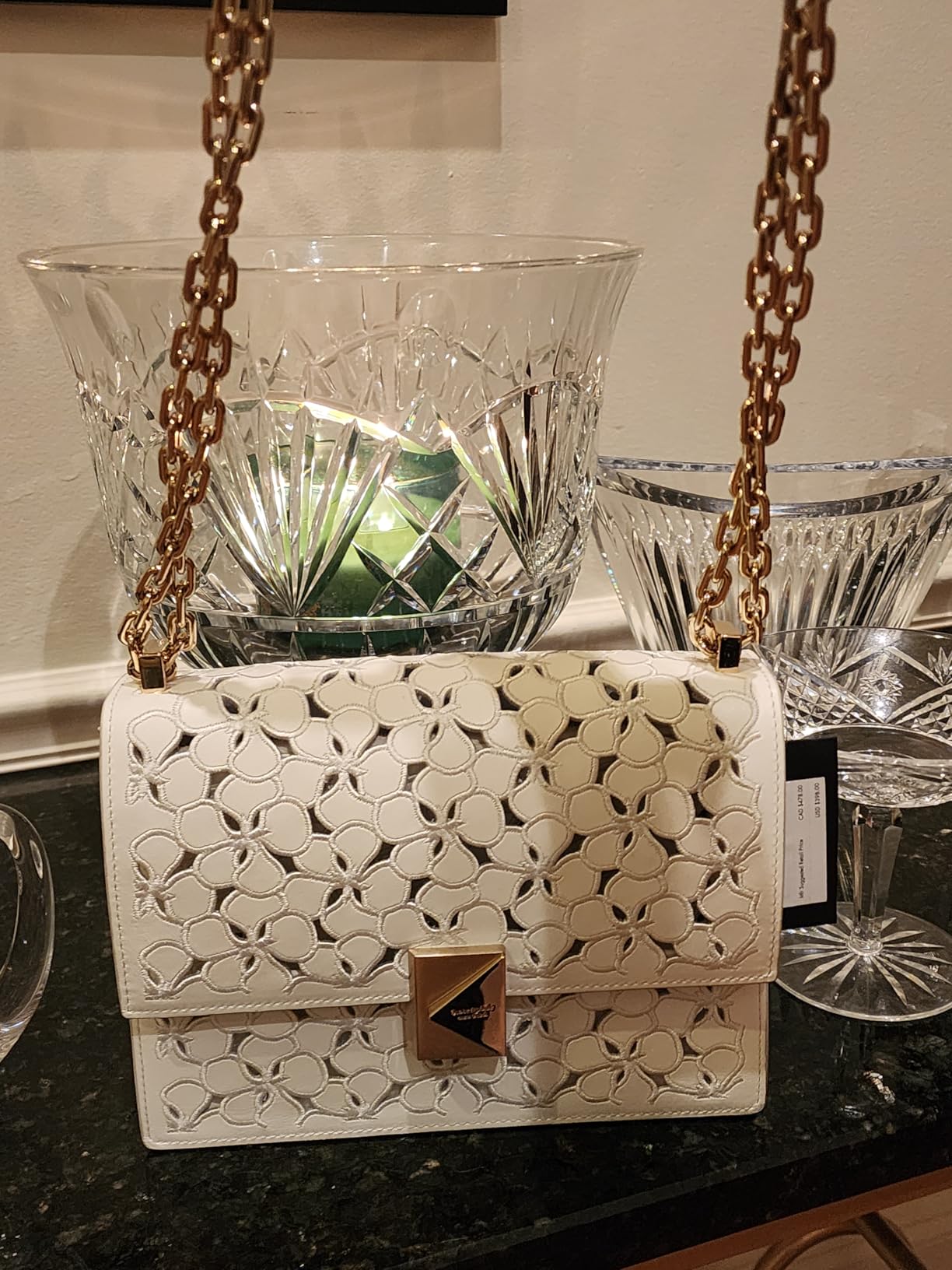 kate spade new york Women's Deco Leather Flap Chain Crossbody customer photo 2